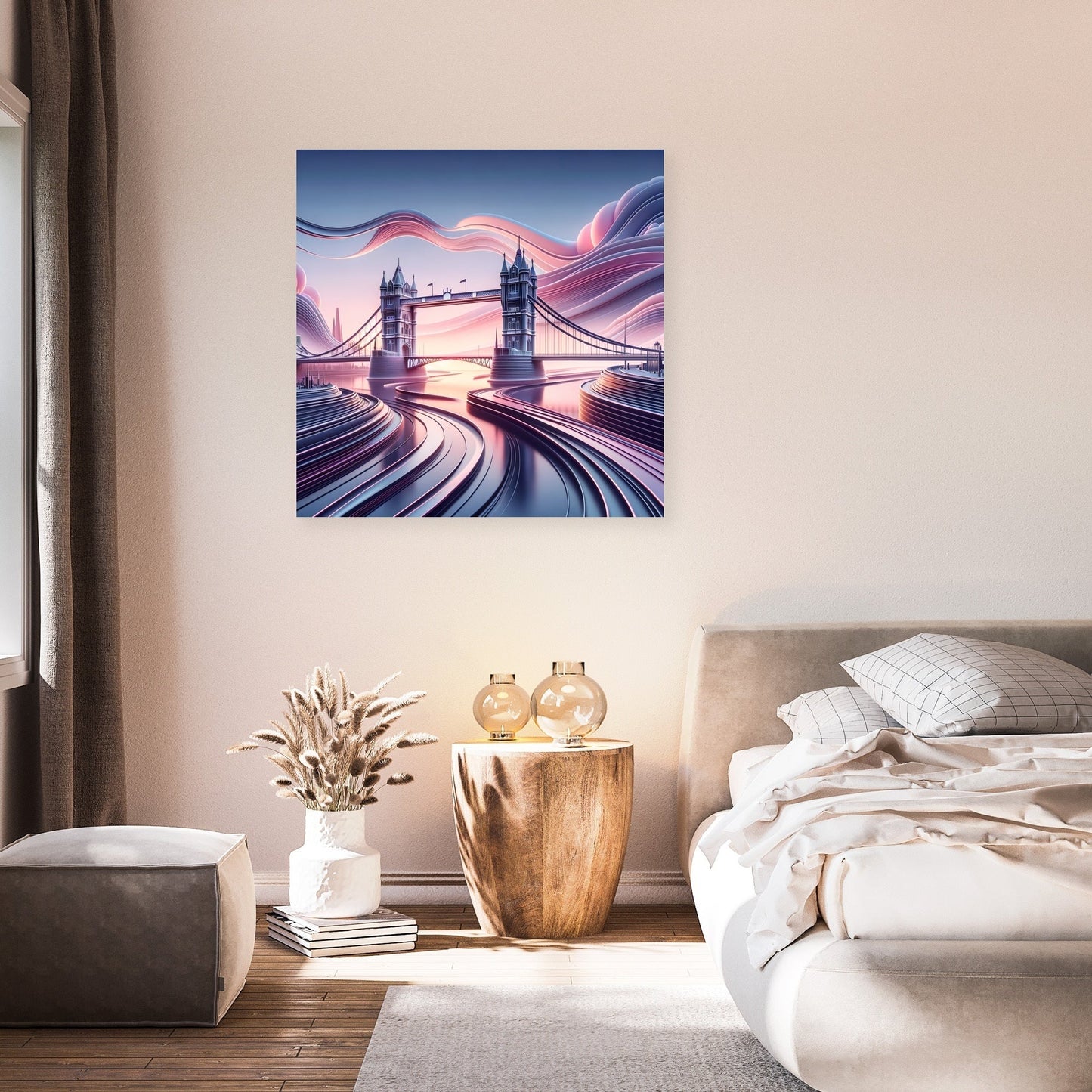 Futuristic Tower Bridge Canvas
