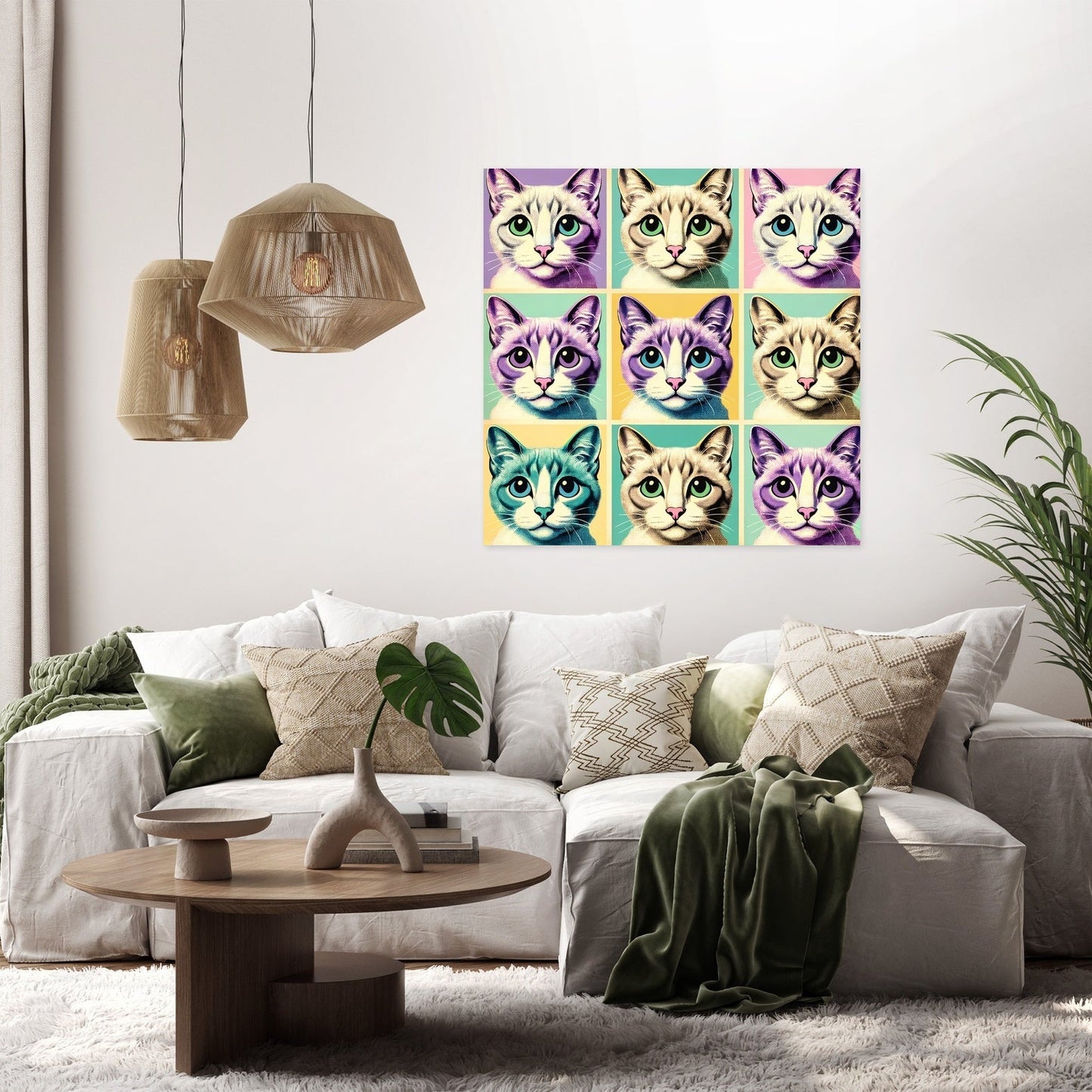 Pastel Pop Cats Canvas