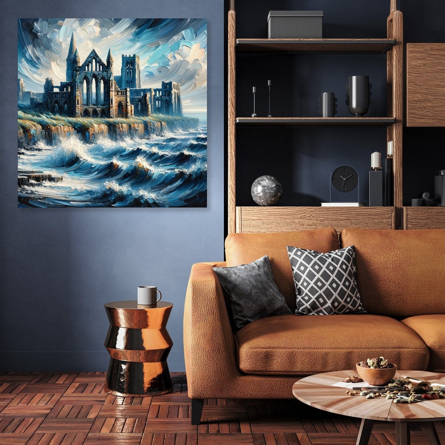Newcastle Tynemouth Priory Coastal Impressions Canvas