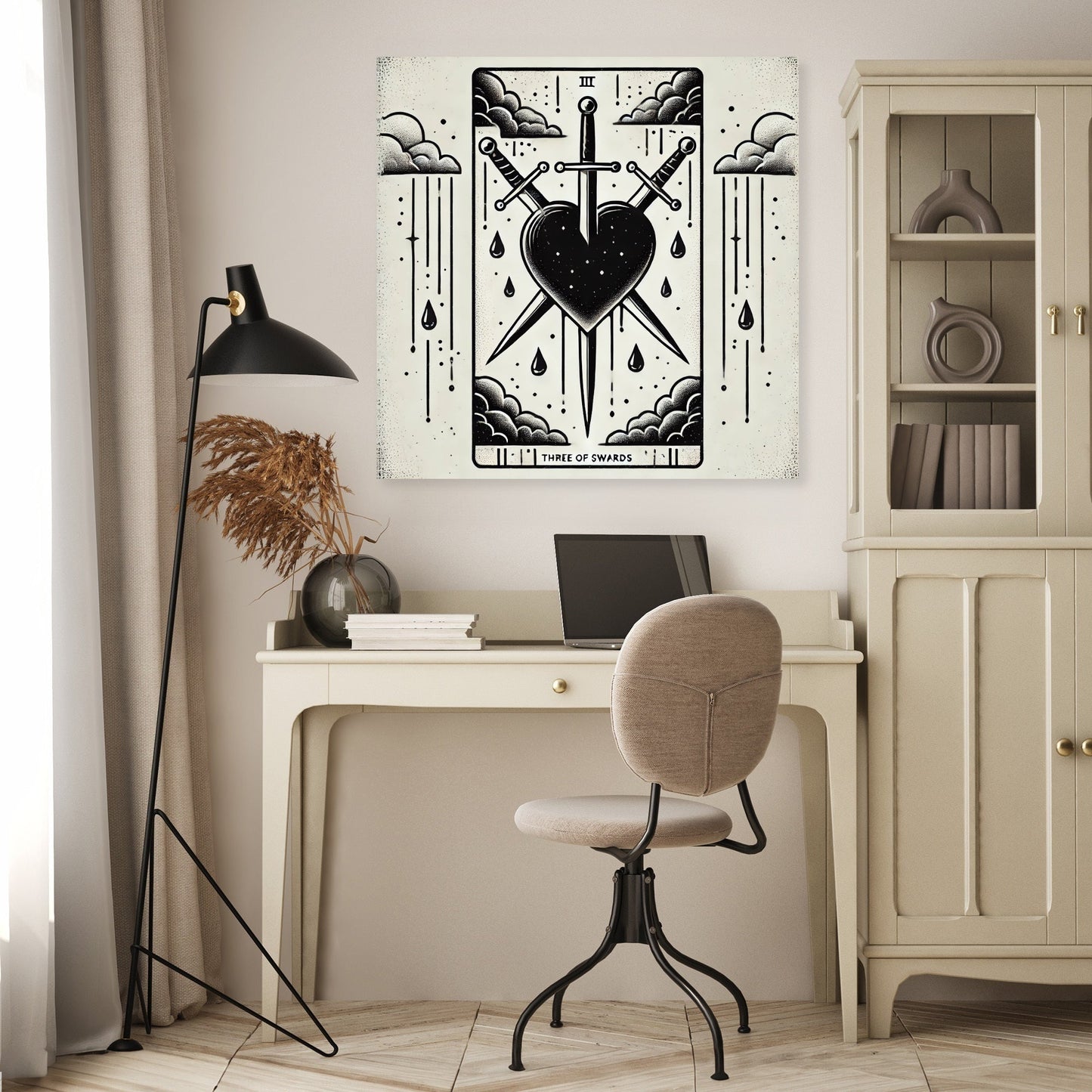 Three of Swords Canvas