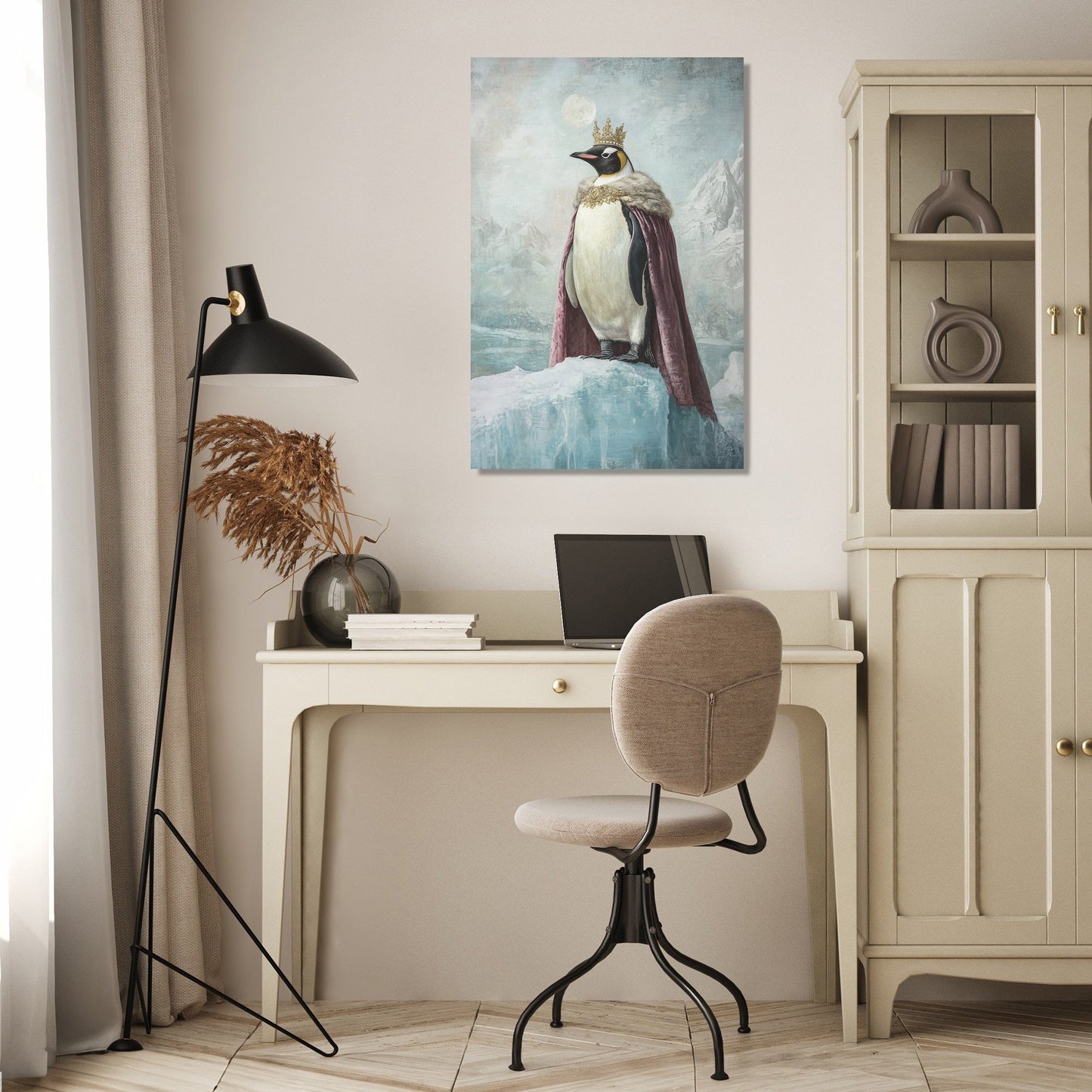 Regal Penguin Majesty Canvas