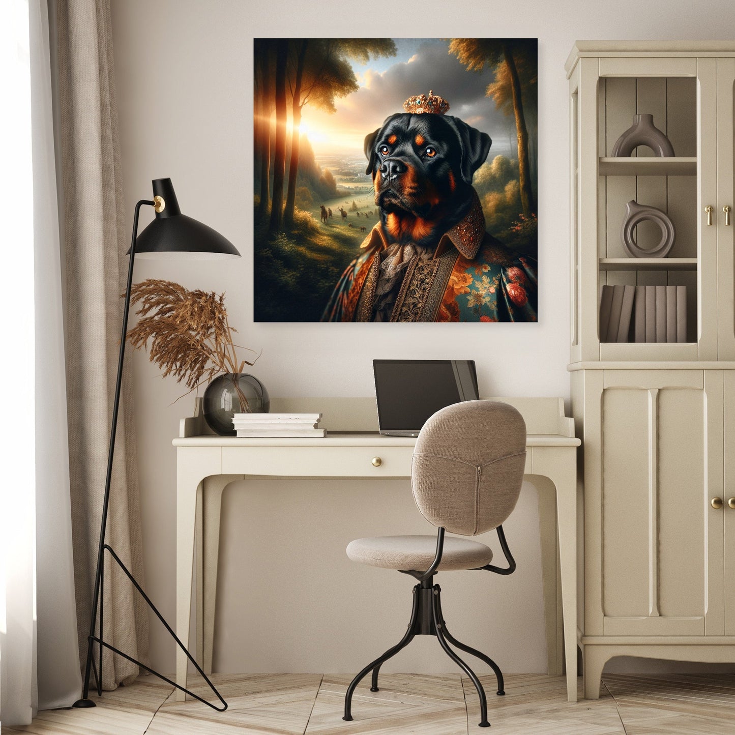 Regal Rottweiler Reverie Canvas