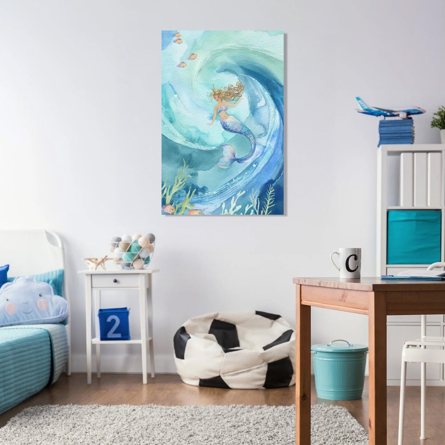 Mermaid's Golden Crown Canvas