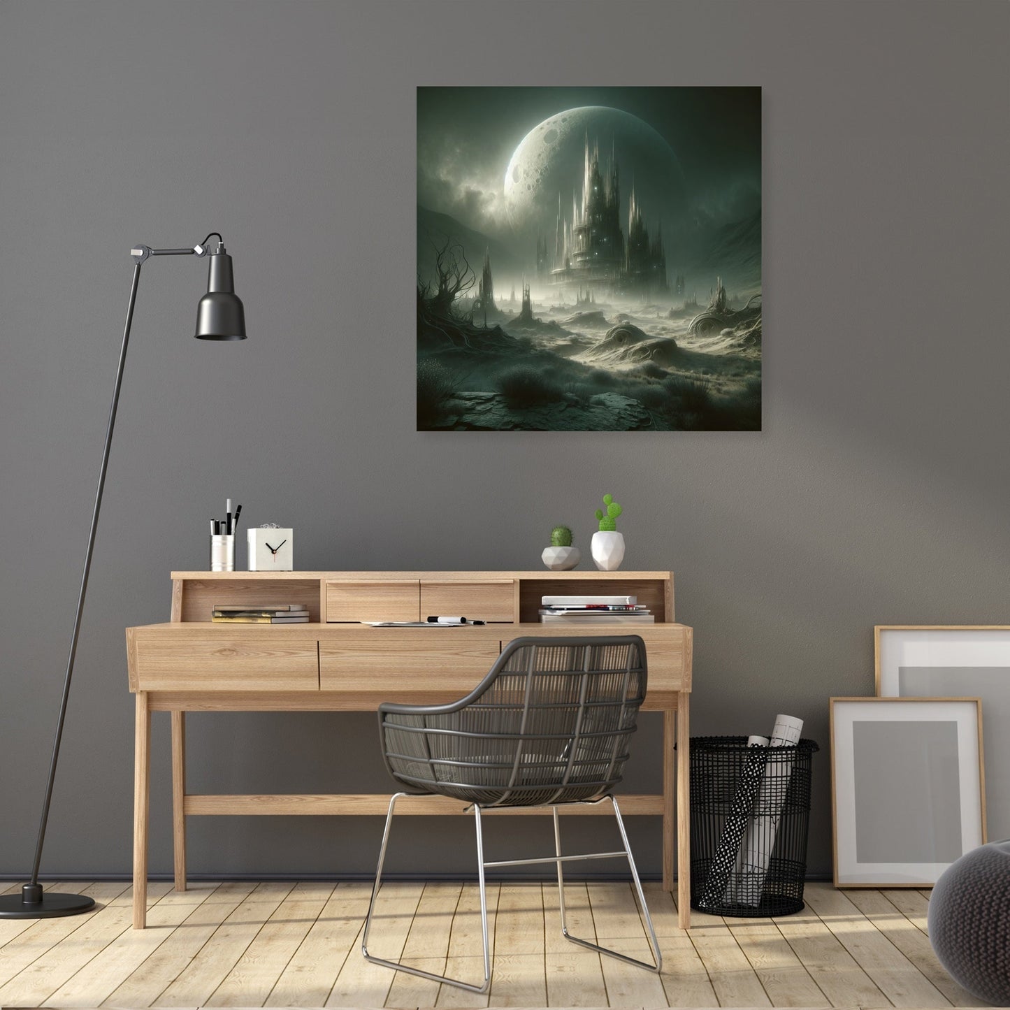 Ancient Relics Under Moonlight Canvas