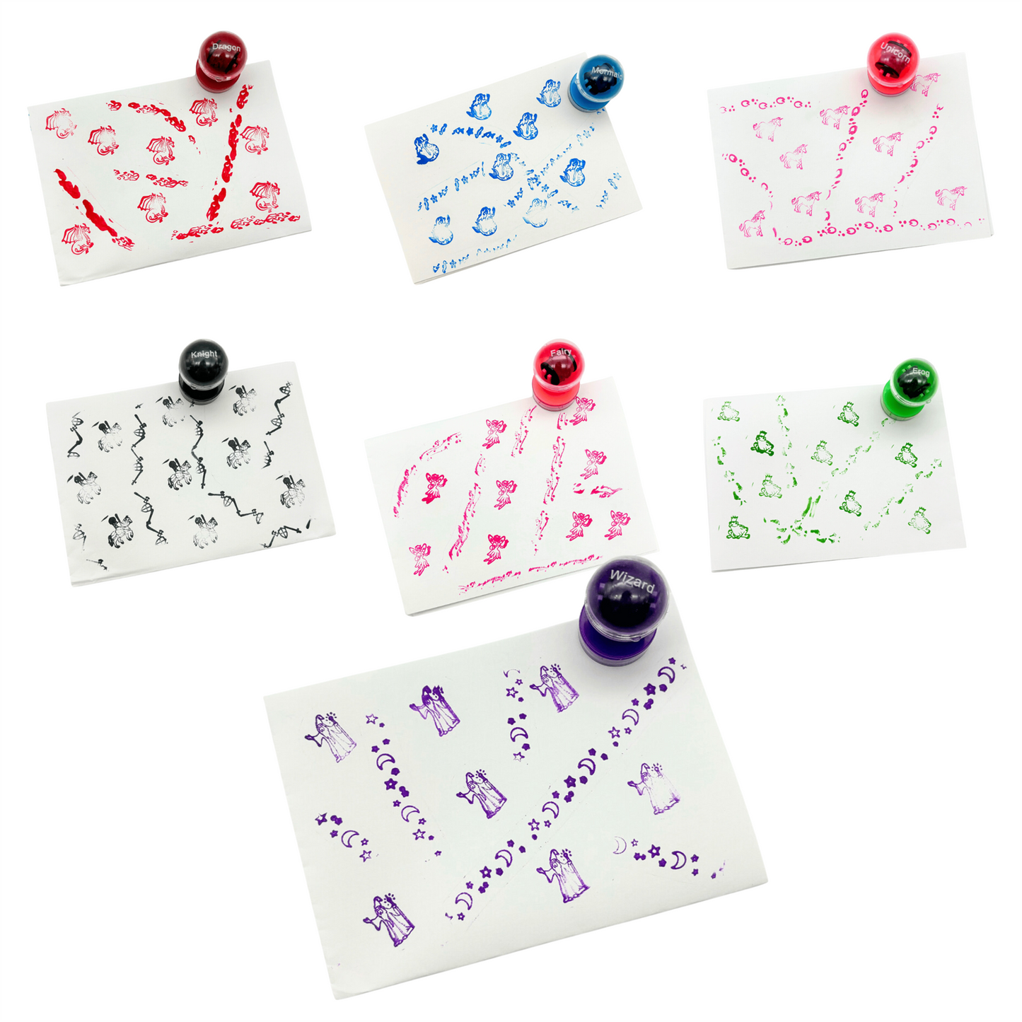 Double Sided Self Inking Fantasy Stamper with Roller (single)