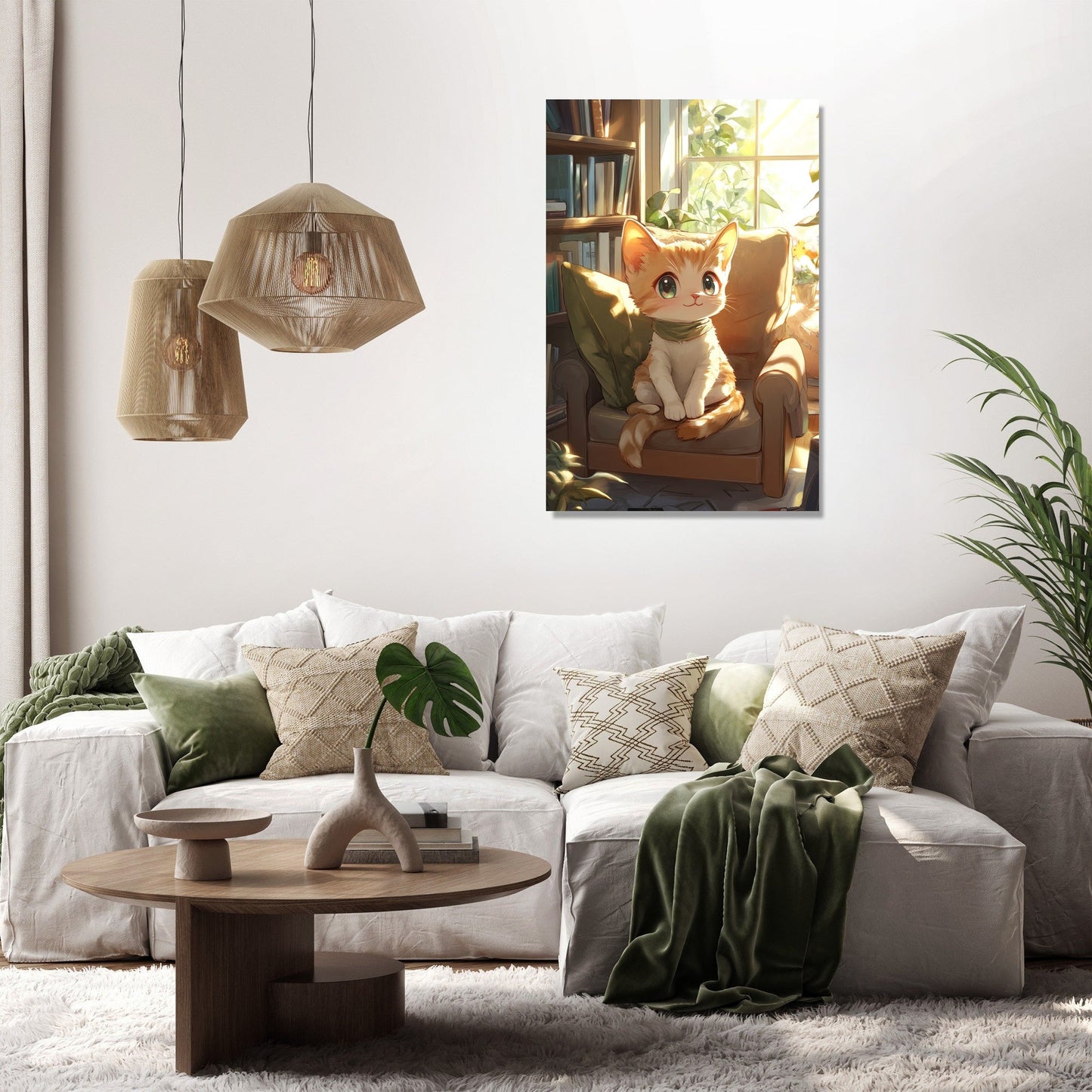 Whiskered Serenity Canvas
