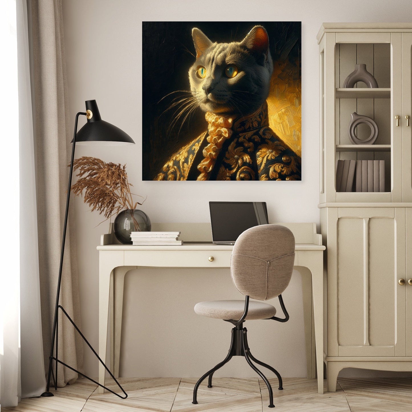 Regal Russian Blue Royalty Canvas
