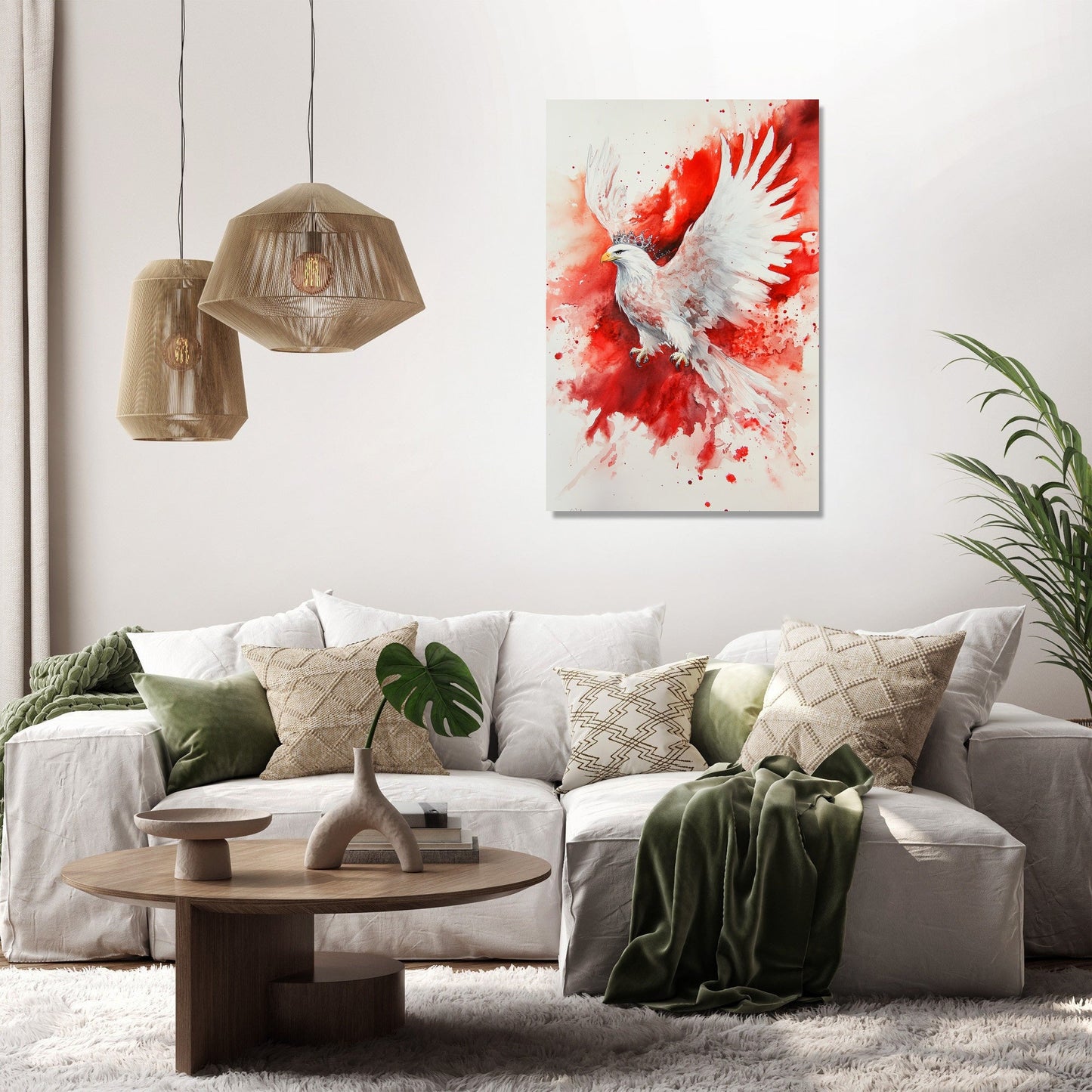 Ethereal Eagle Flag Canvas