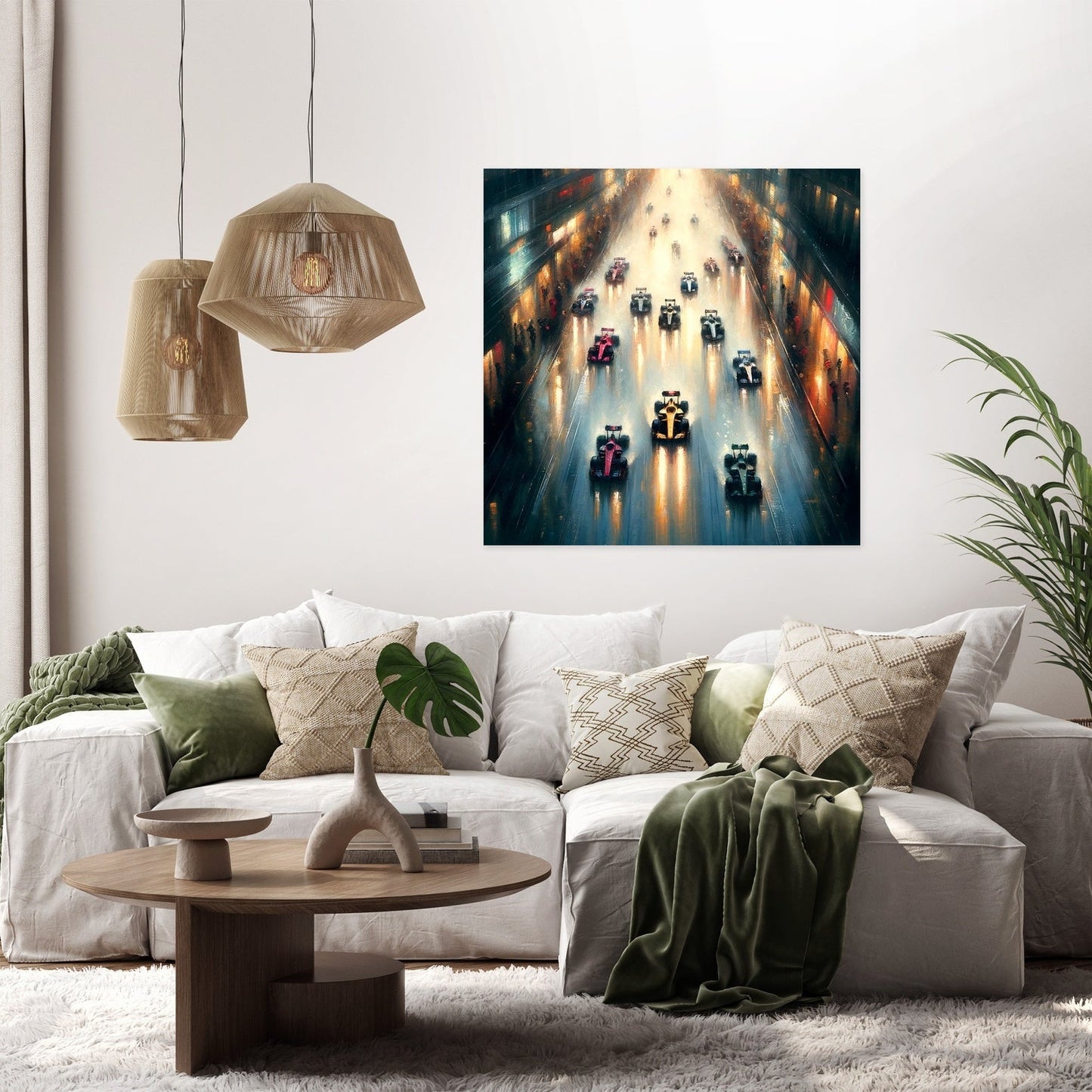 Rainy City Racer Canvas