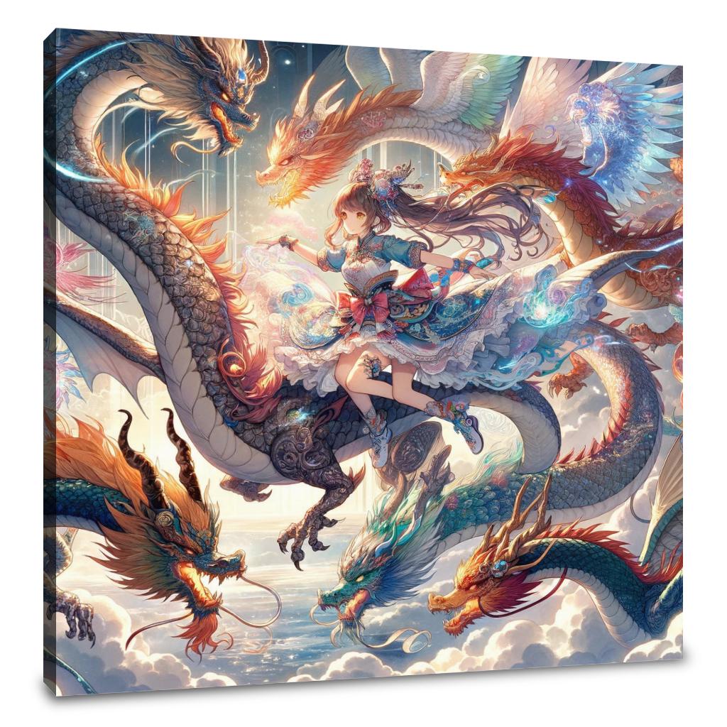Elemental Dragon Dance Canvas