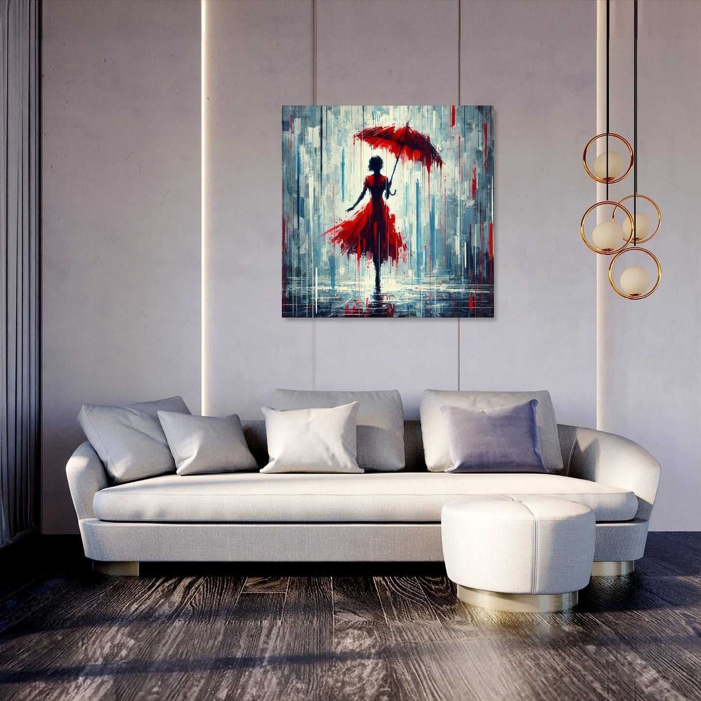 Rainy Day Silhouette Canvas