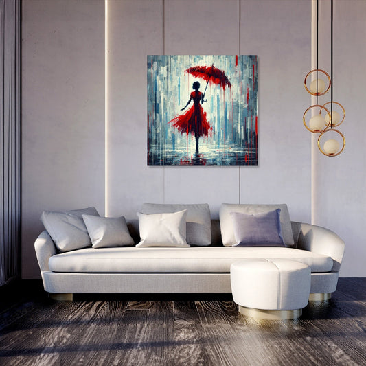 Rainy Day Silhouette Canvas