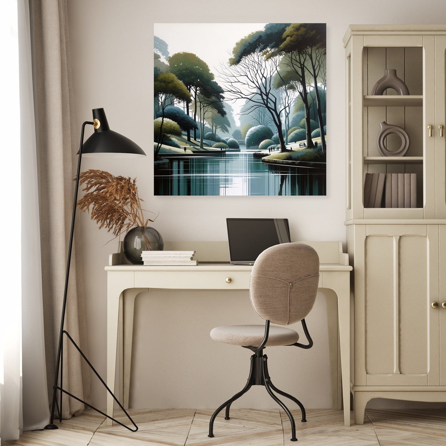 Newcastle Jesmond Dene Minimalist Calm Canvas