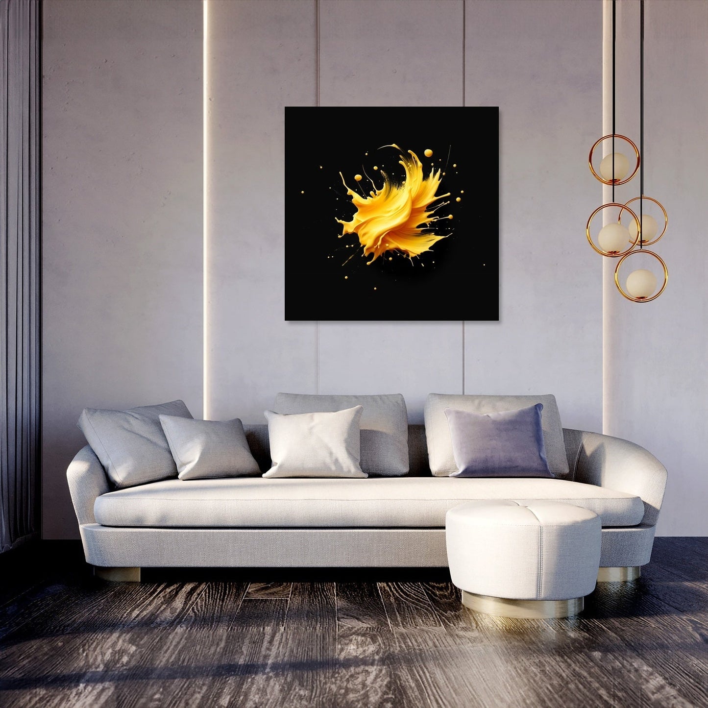 Yellow Burst Canvas