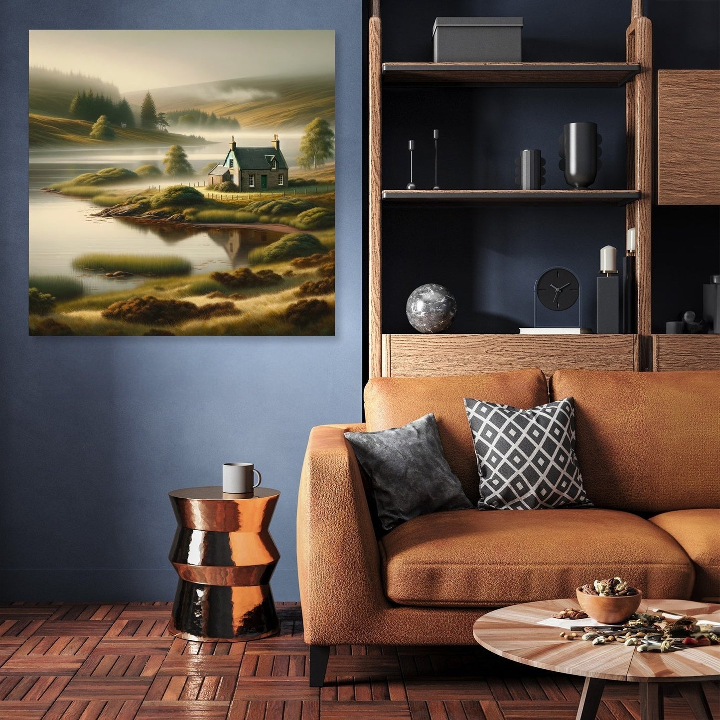 Dundee Cottage by the Loch Canvas