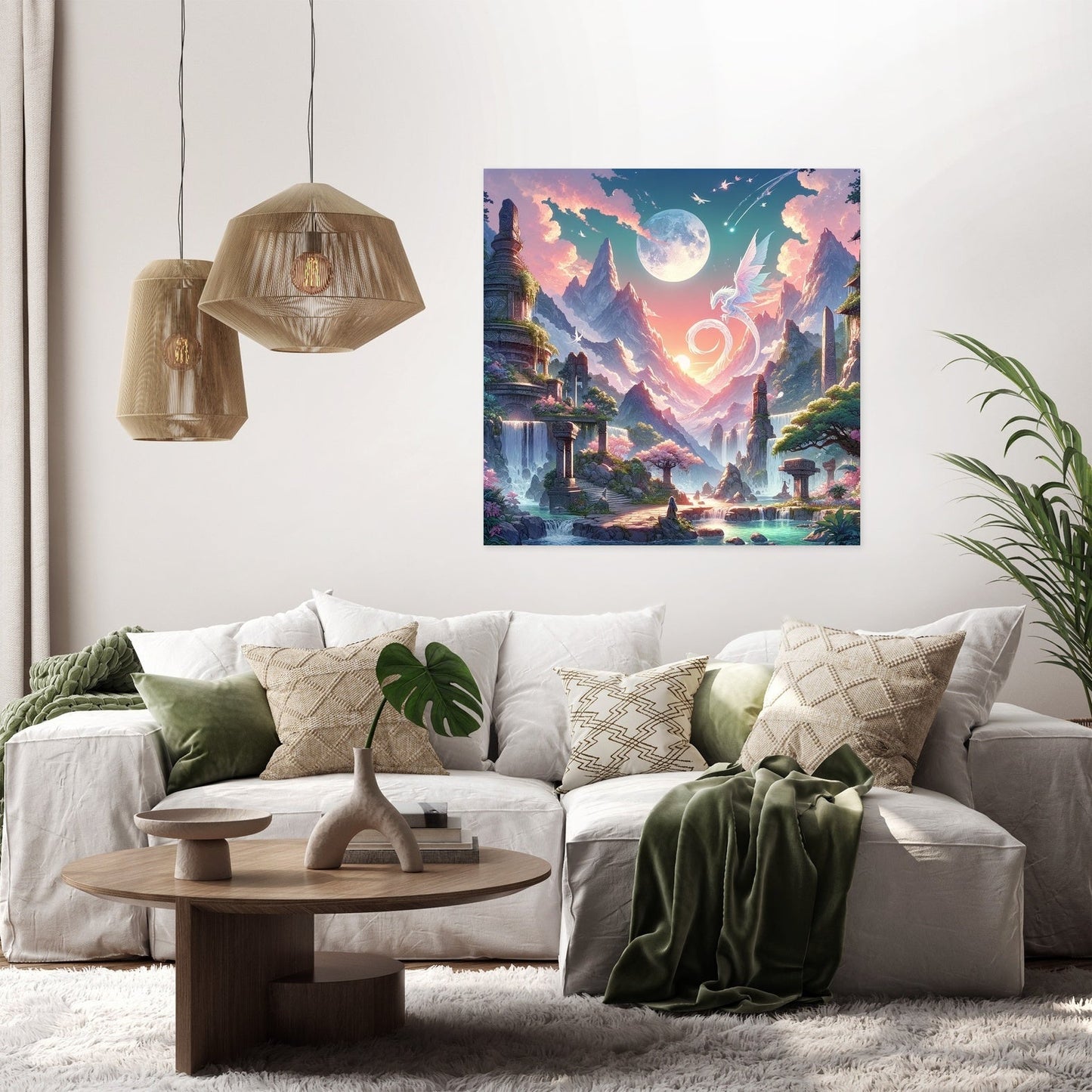 Mystical Mountain Sanctuary Canvas