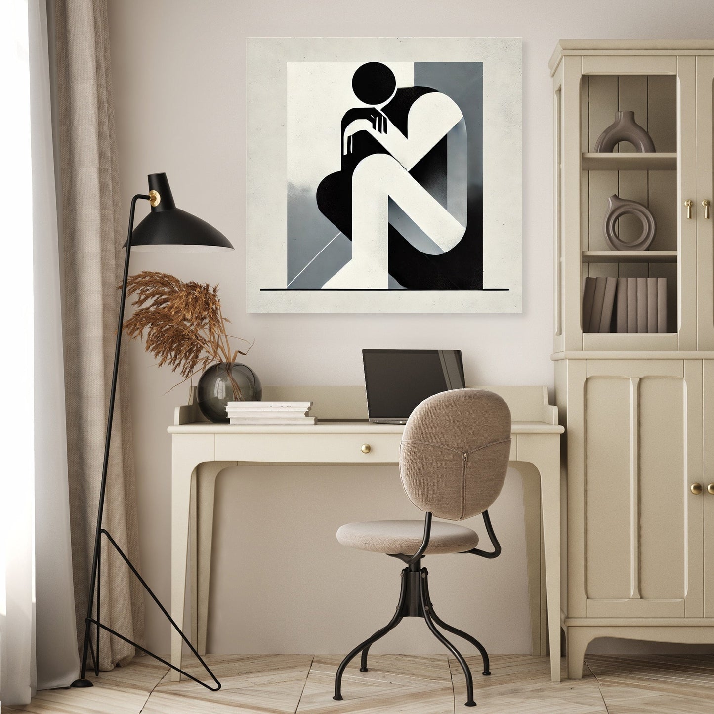 Contemplative Silhouette Canvas