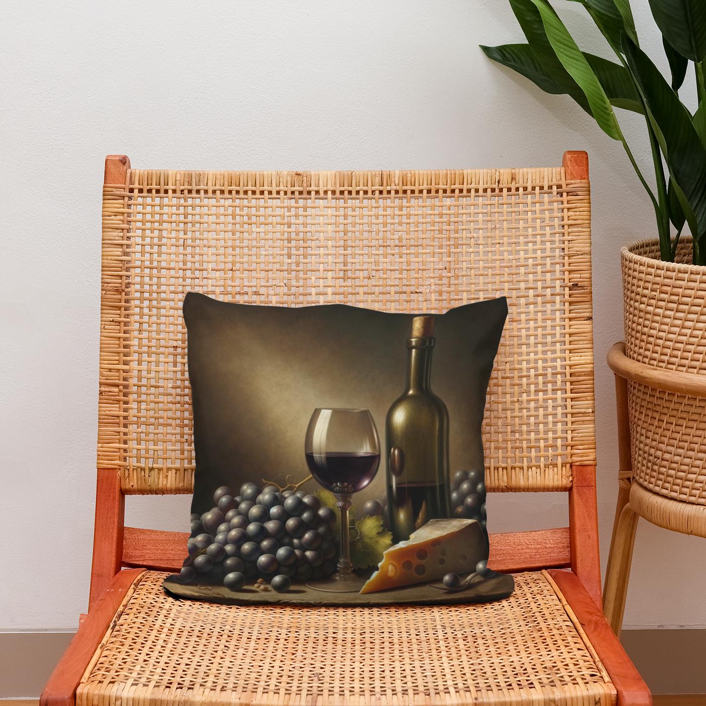 Vintage Vino Cotton Cushion