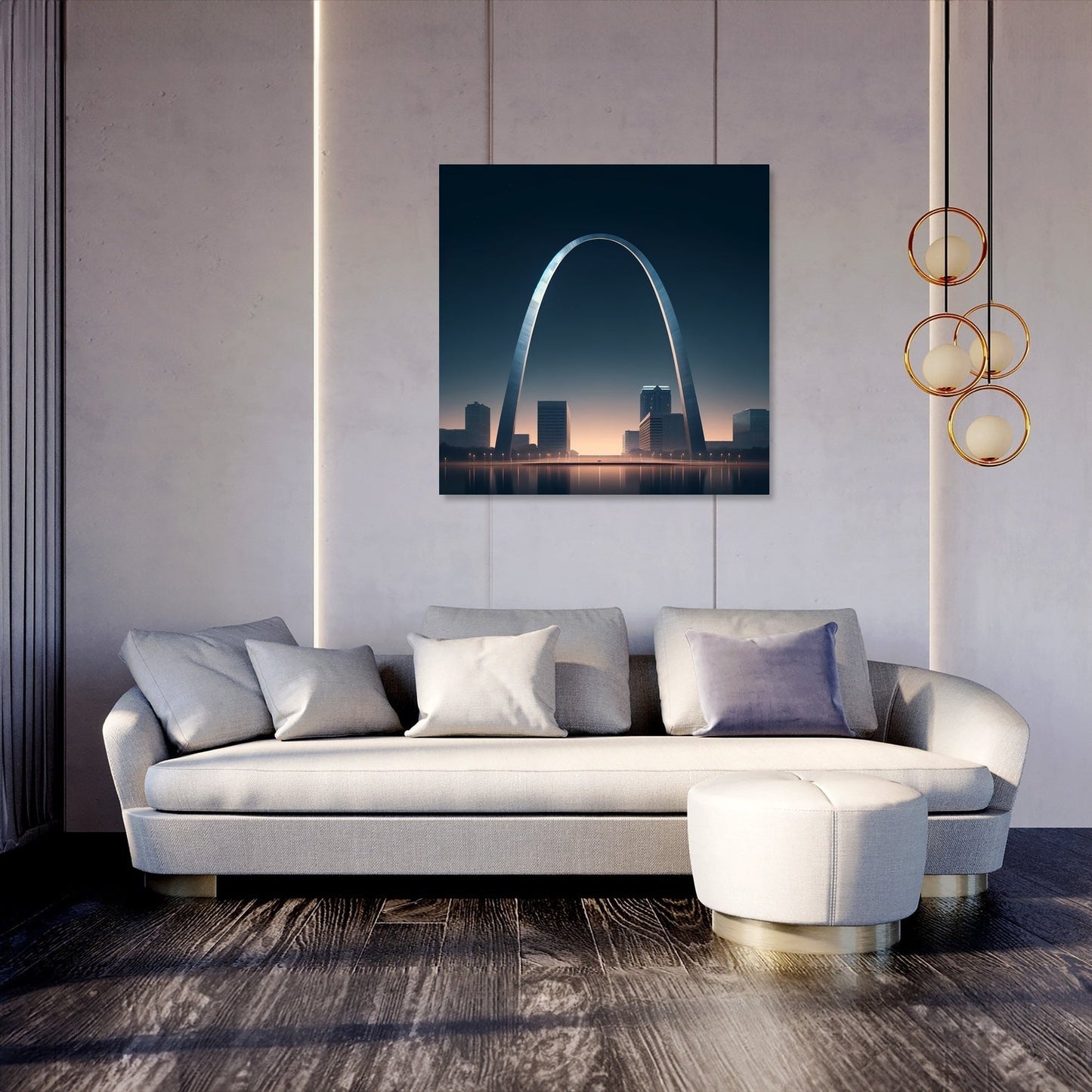 Gateway Arch Glow Canvas