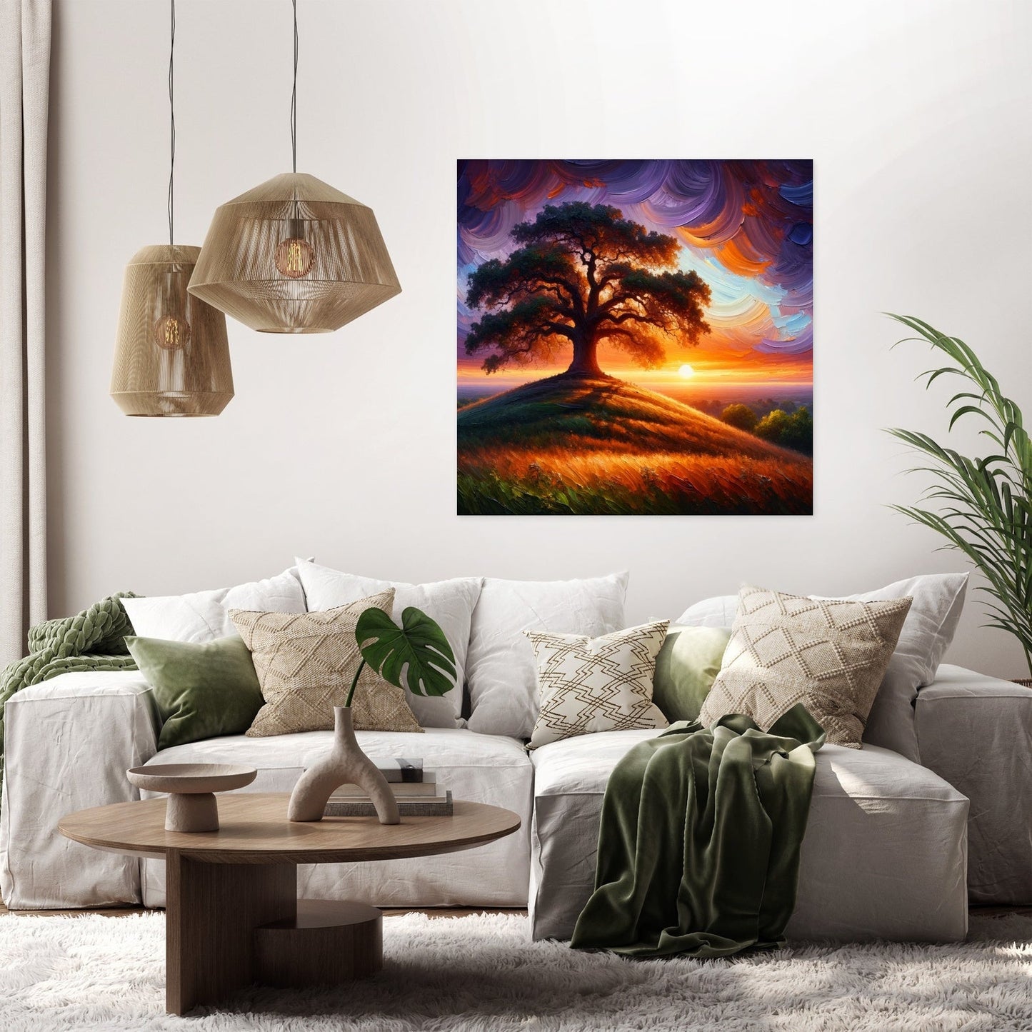Sunset Oak Canvas