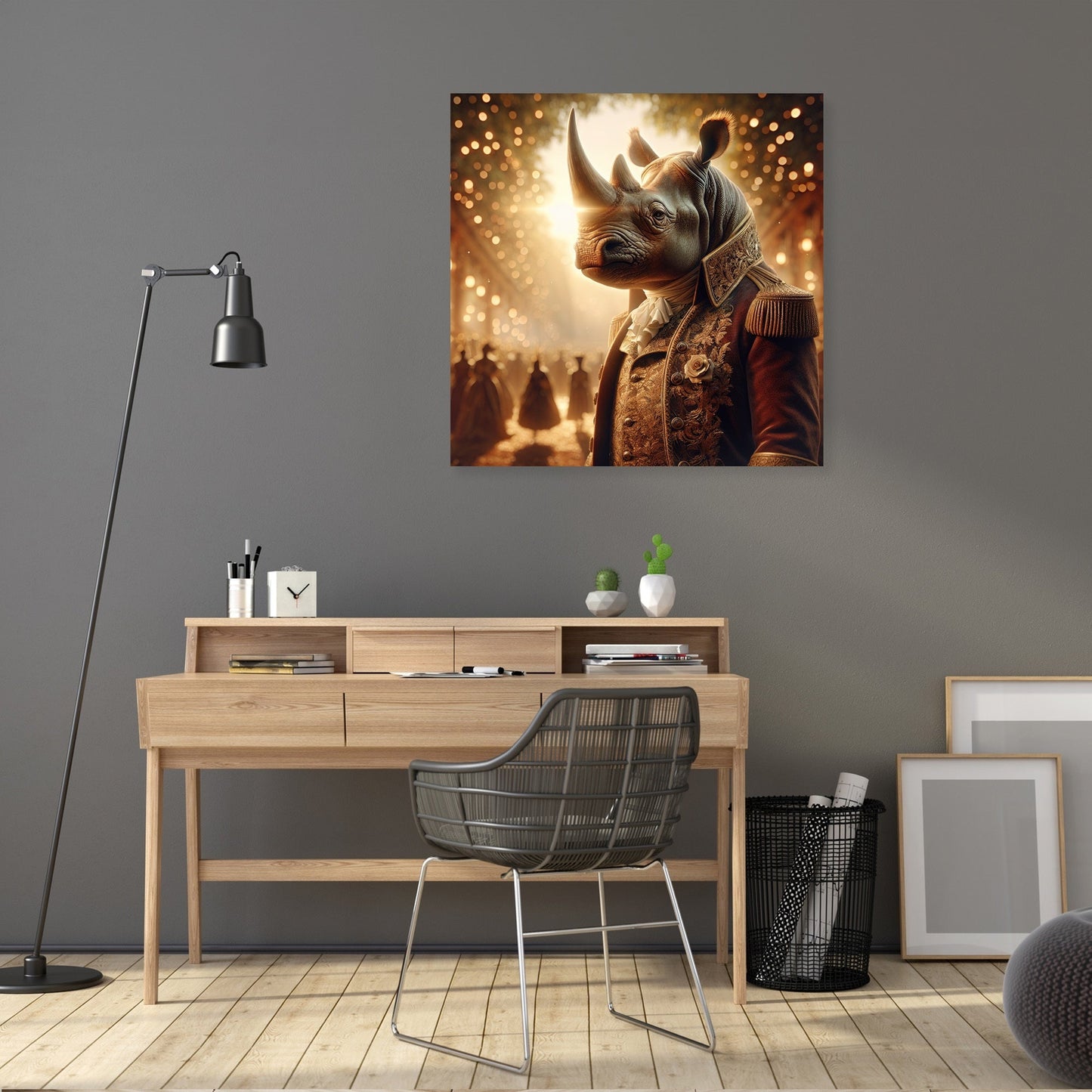 Regal Rhinoceros Royalty Canvas