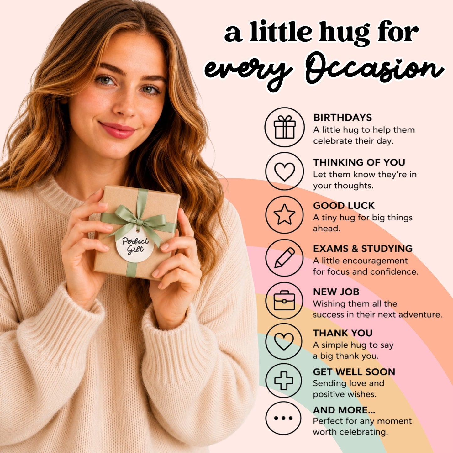 Pocket Hug – With Love and Strength | Thoughtful Encouragement Gift | Comforting Keepsake Token for Tough Times