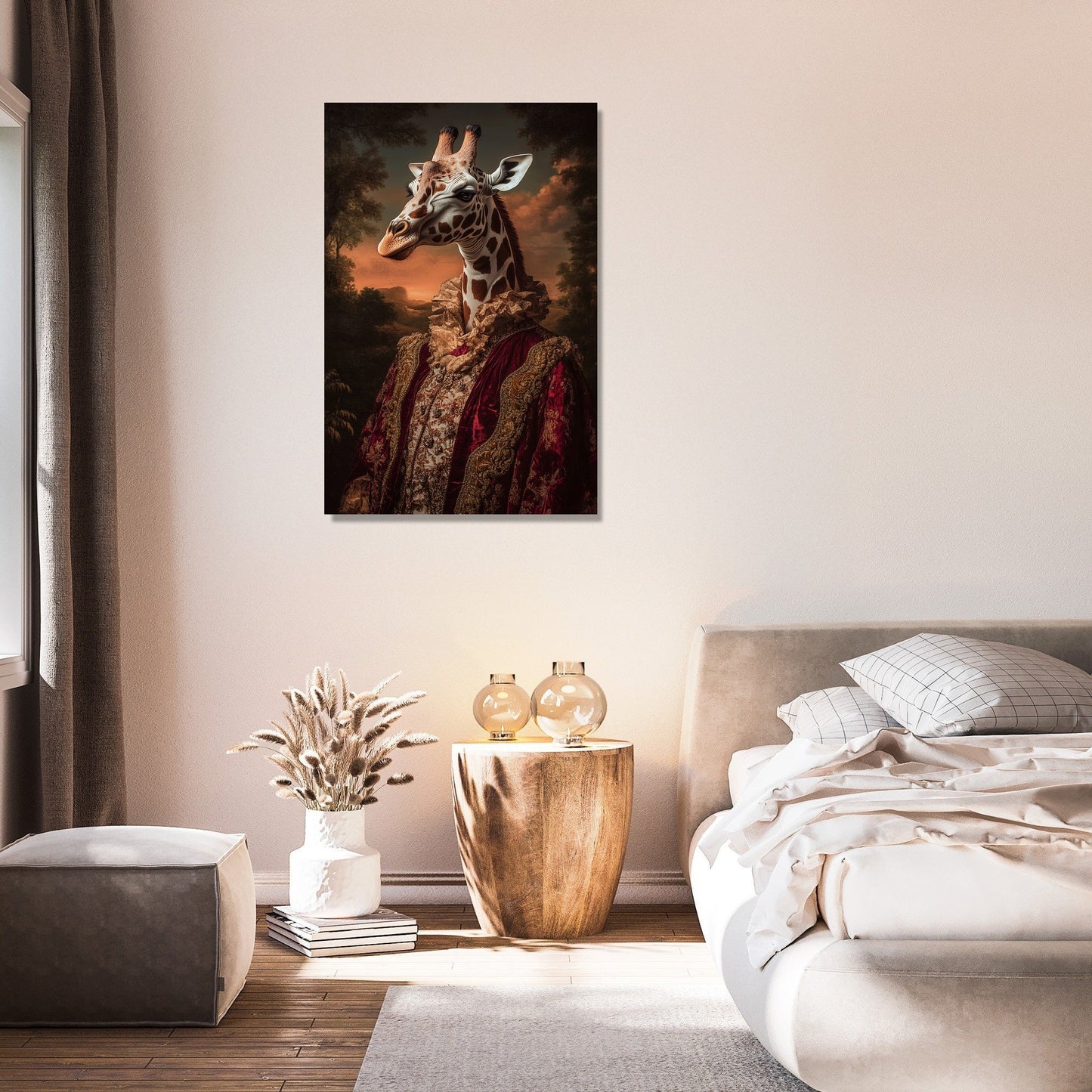 Noble Giraffe Royalty Canvas