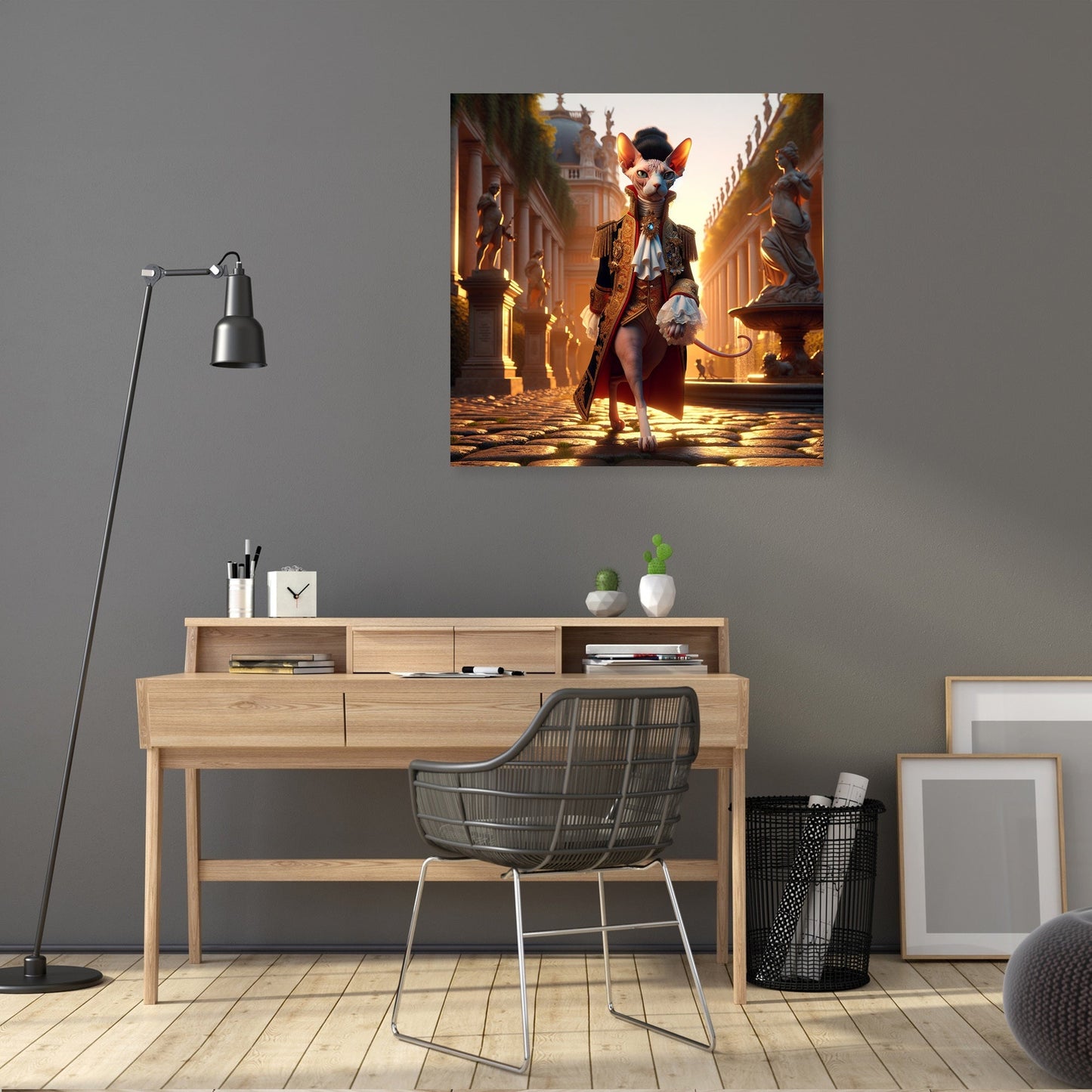 Regal Sphynx Twilight Courtyard Canvas