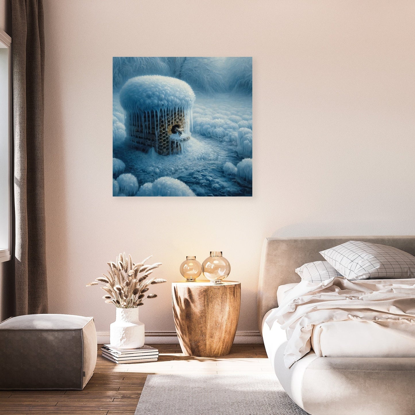 Frozen Hive Bee Canvas
