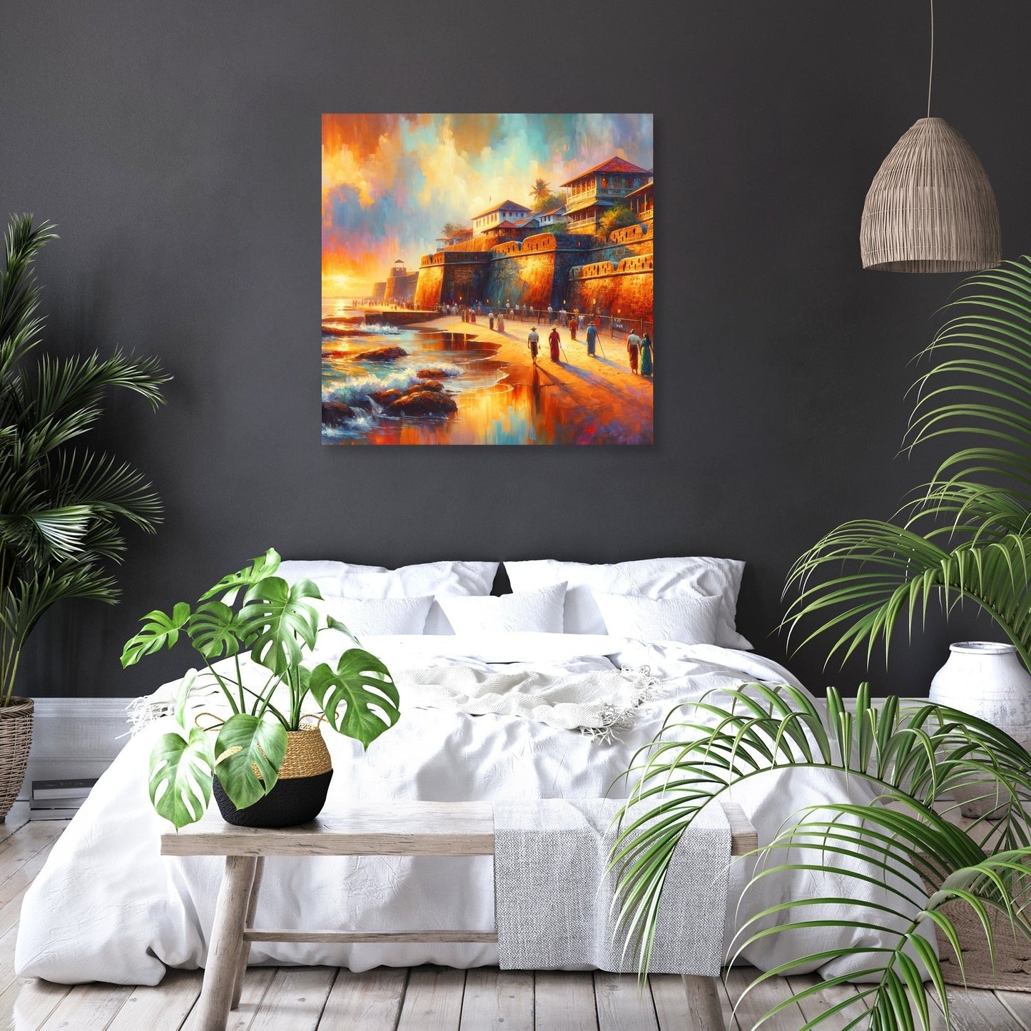 Galle Fort Sunset Canvas