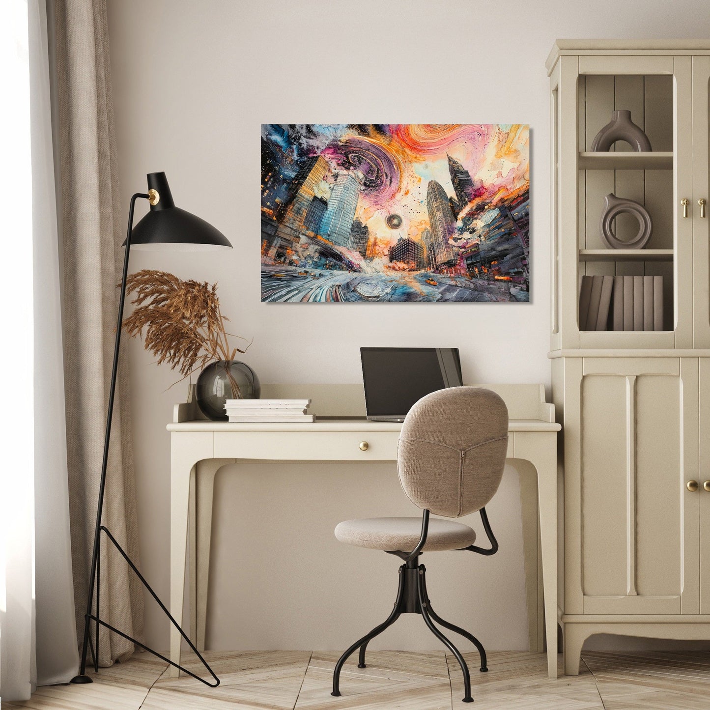 Neon Harmony Canvas