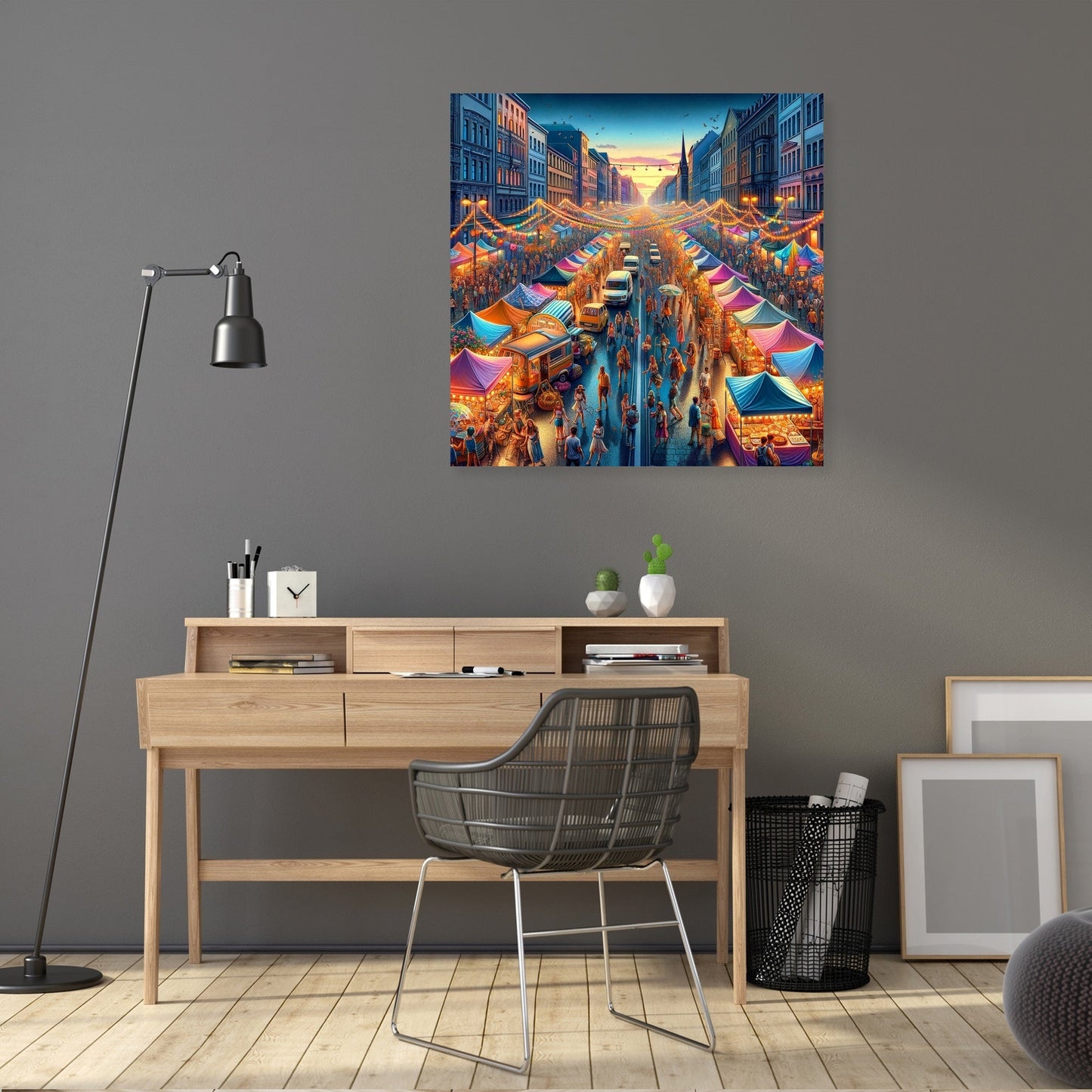 Festival Lights Summer Evening Canvas