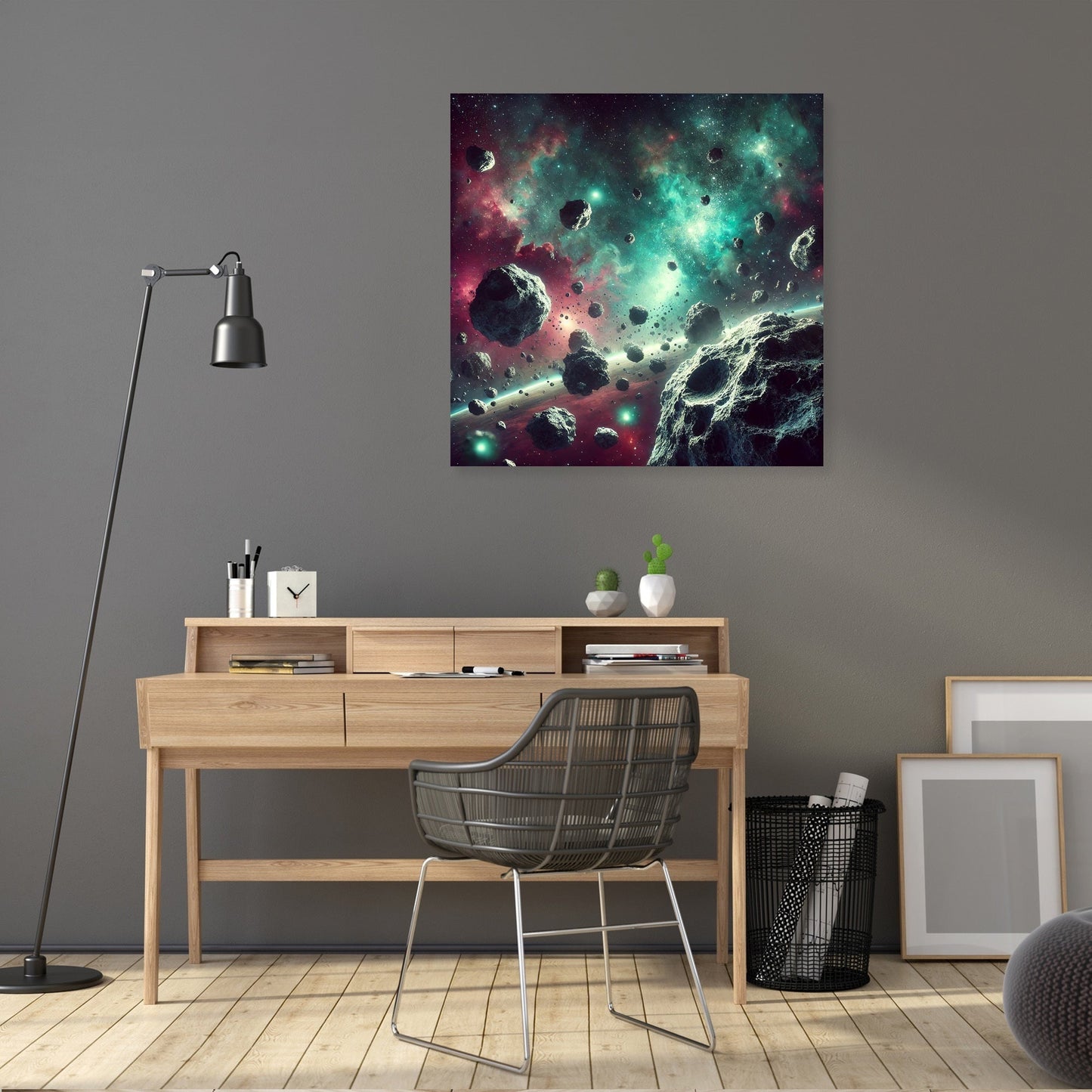 Cosmic Asteroid Field Canvas