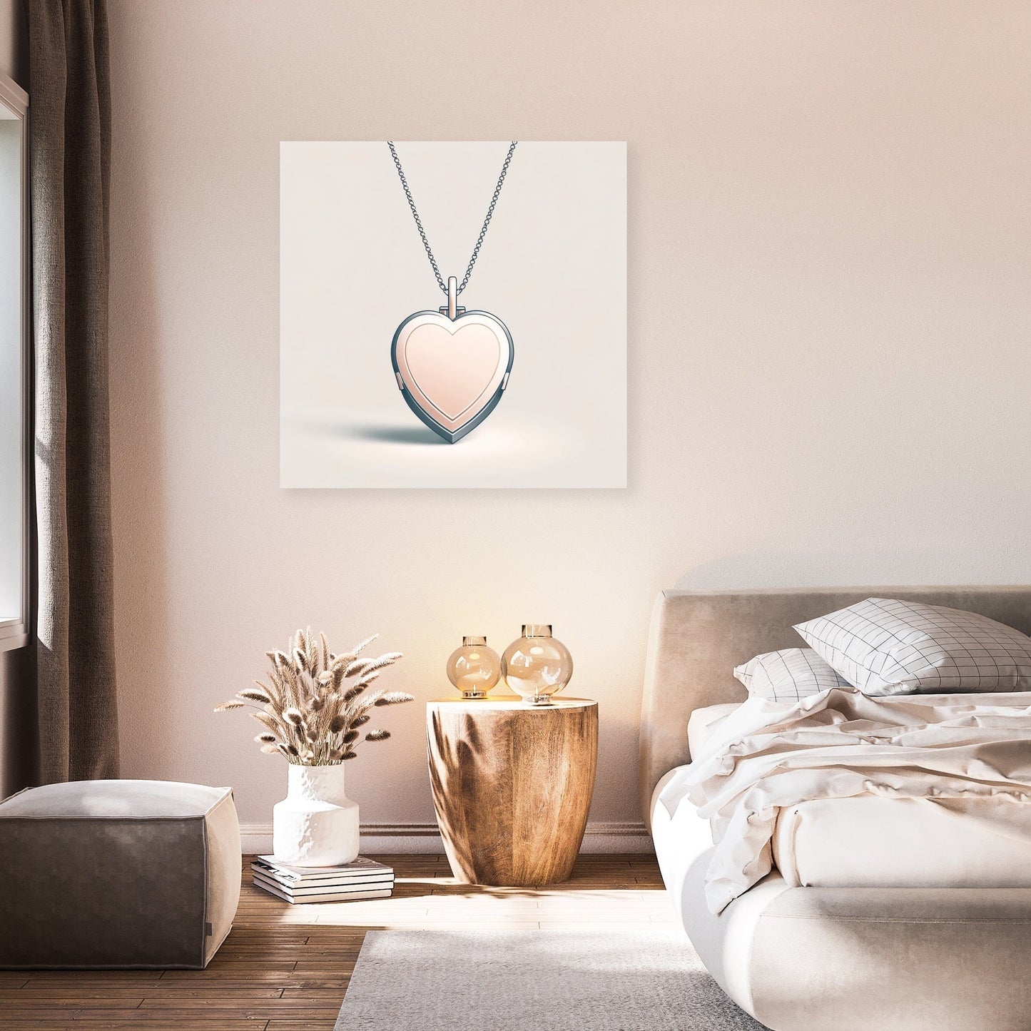 Minimalist Heart Locket Canvas