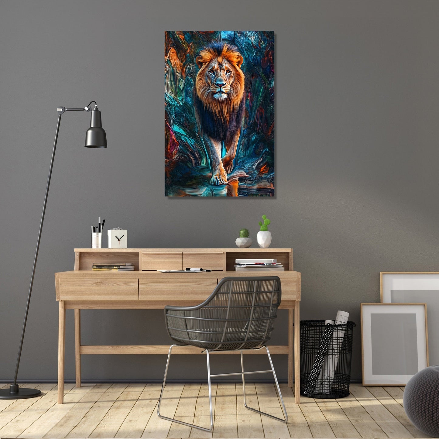 Regal Reflection Lion Canvas