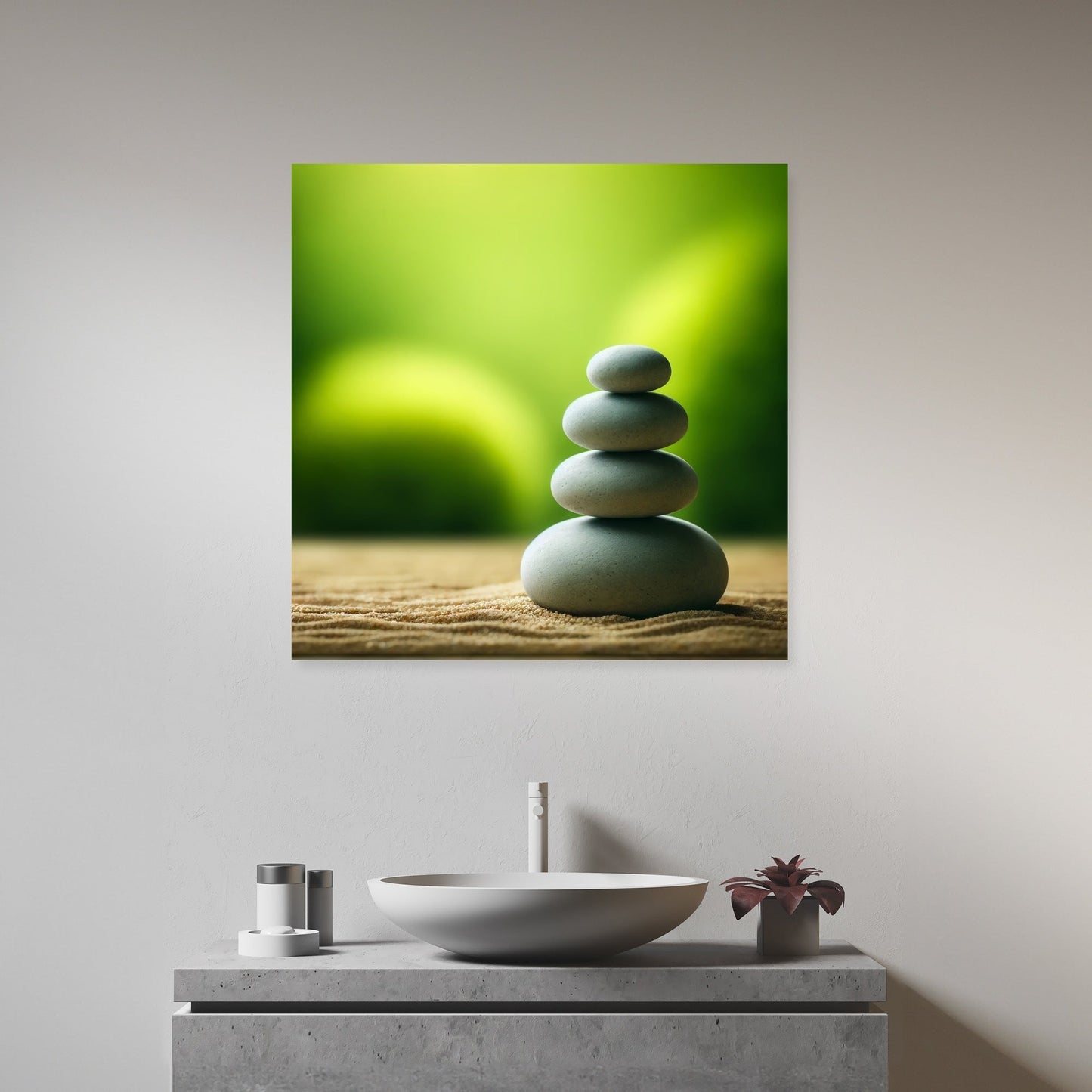 Zen Stones Balance Canvas
