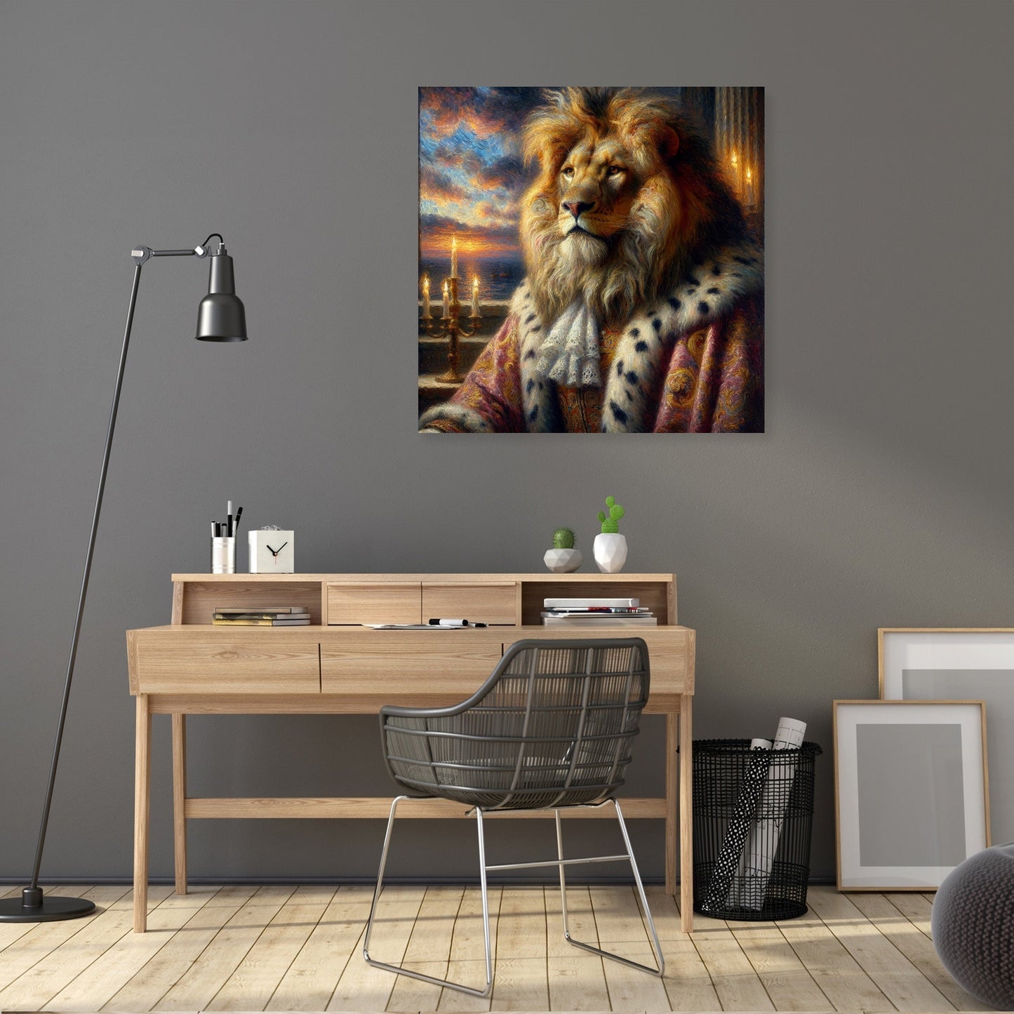 Regal Lion King Impression Canvas