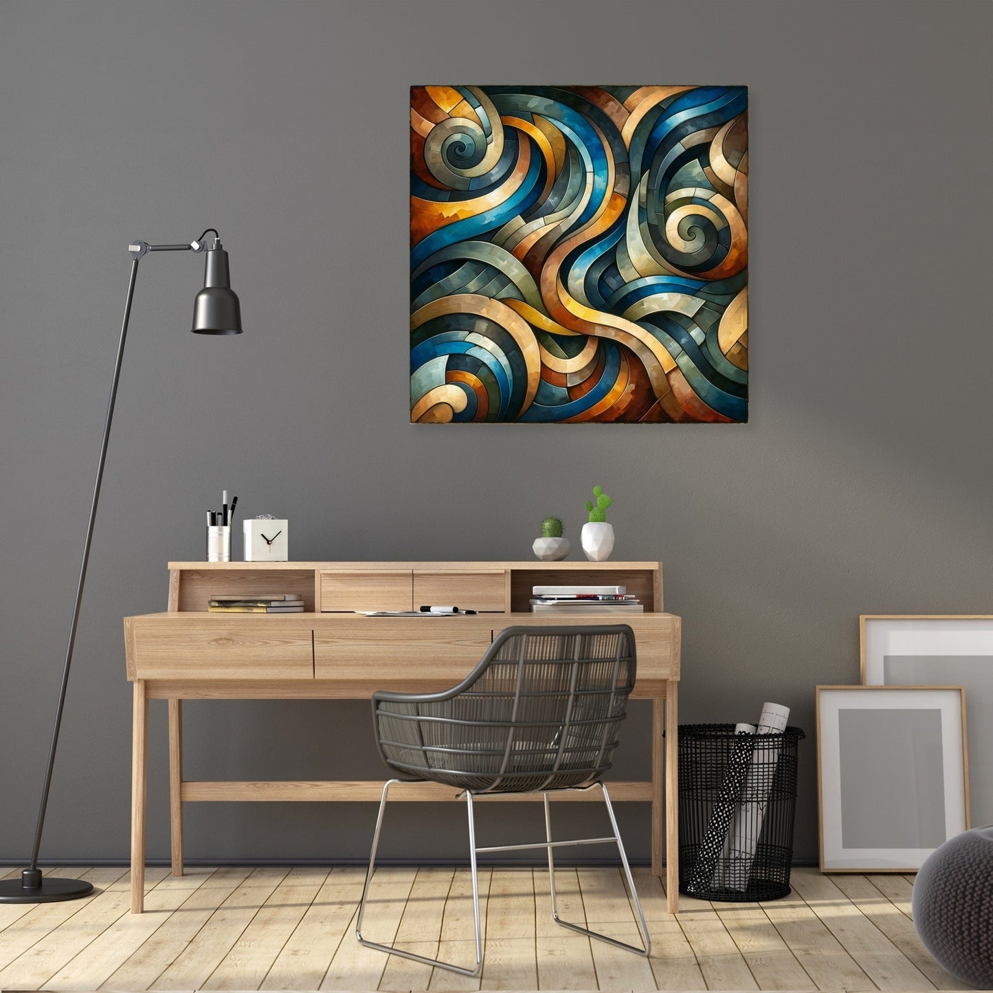 Swirling Geometry Canvas