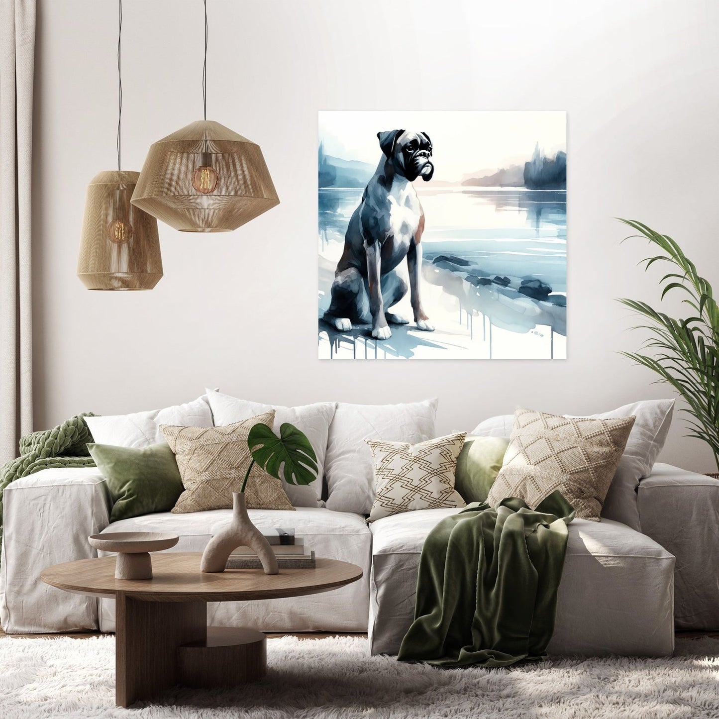 Morning Calm Boxer Reflections Canvas