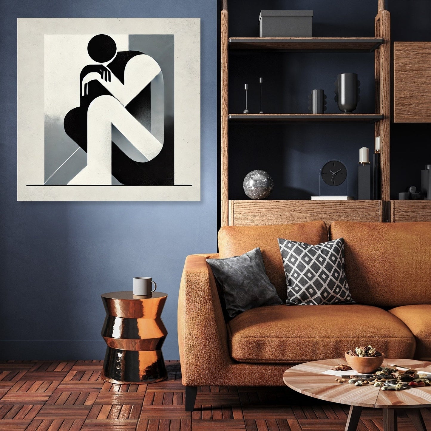 Contemplative Silhouette Canvas