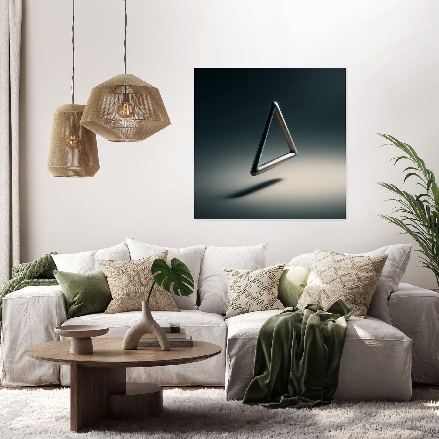 Ethereal Triangle Canvas