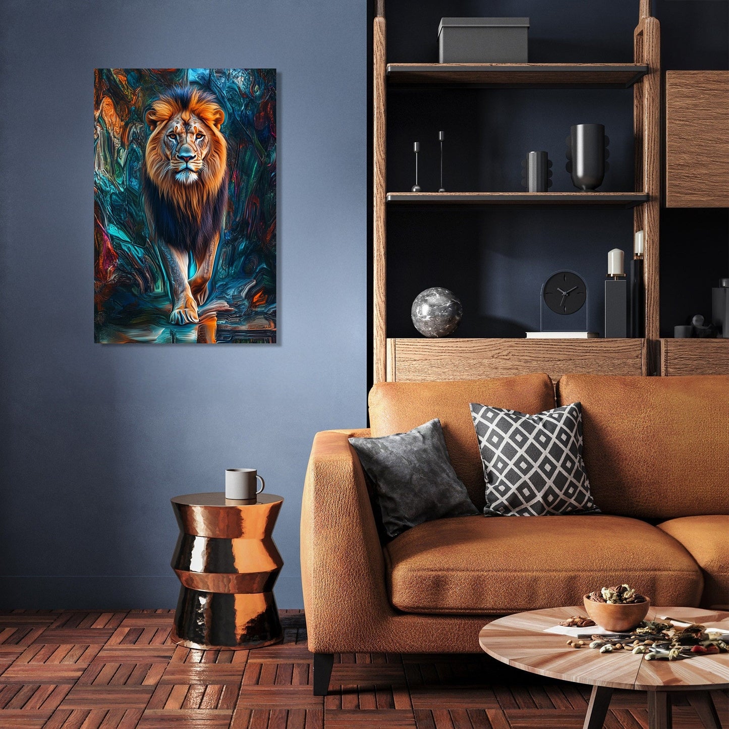 Regal Reflection Lion Canvas