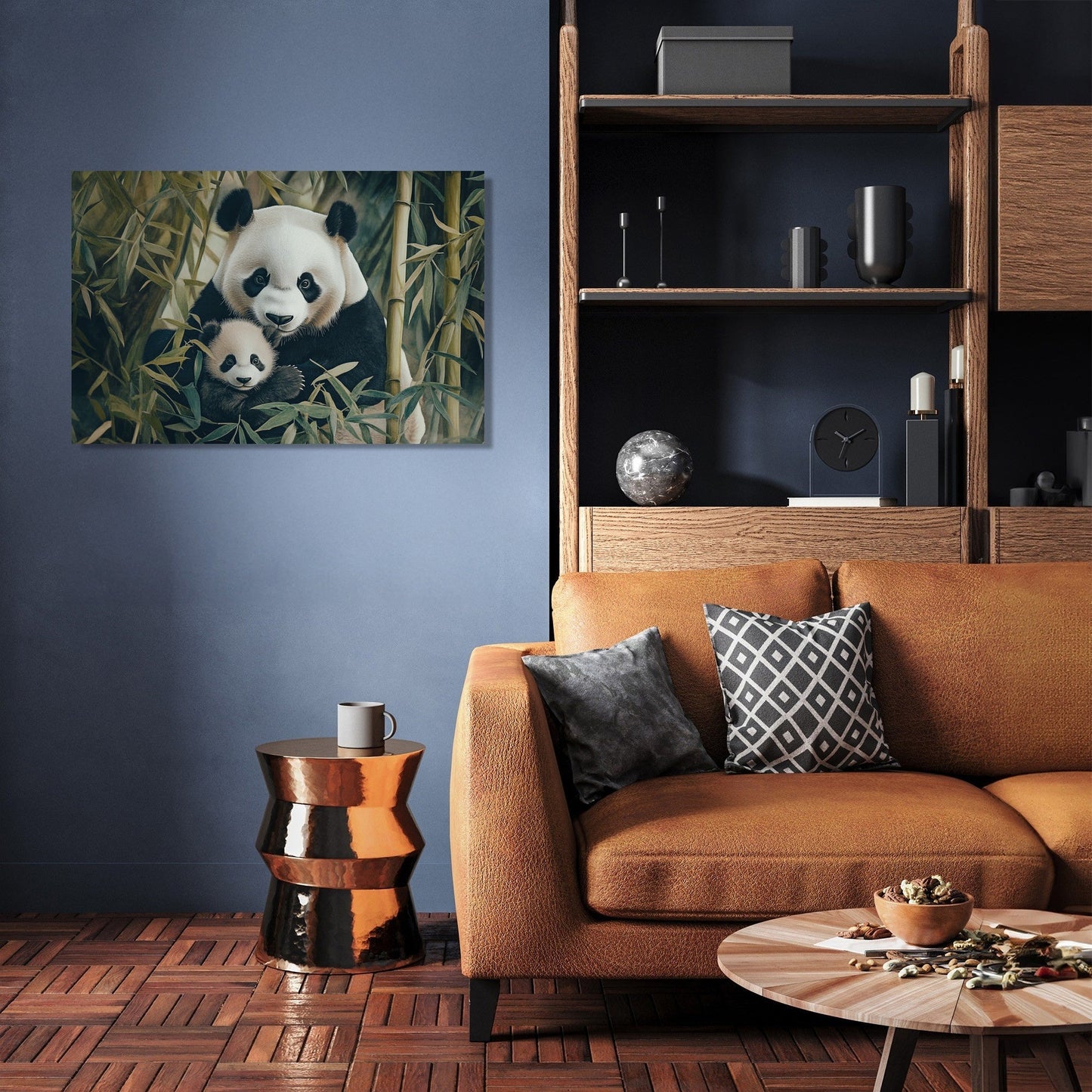 Panda Family Harmony Canvas
