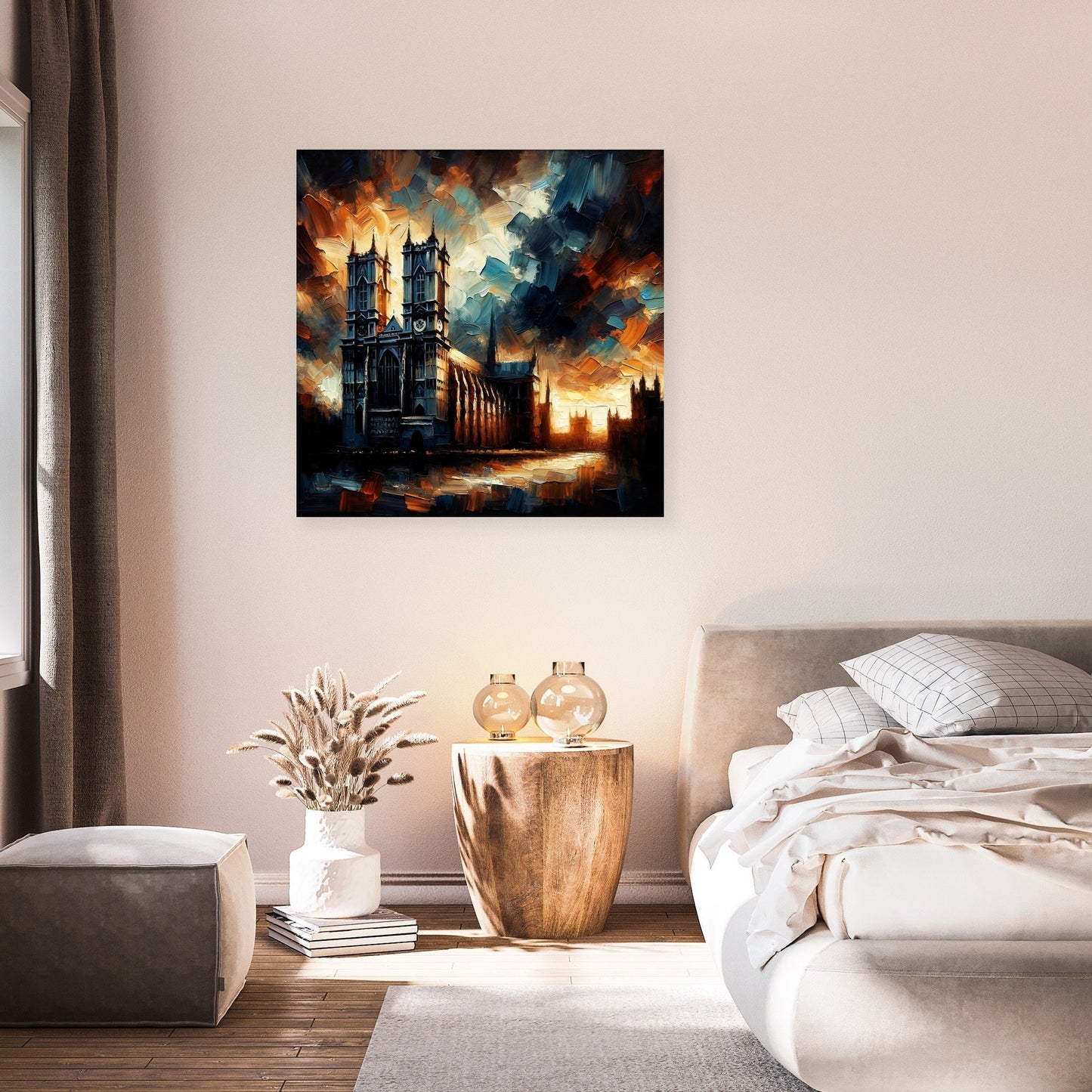 London's Abbey at Dusk Canvas
