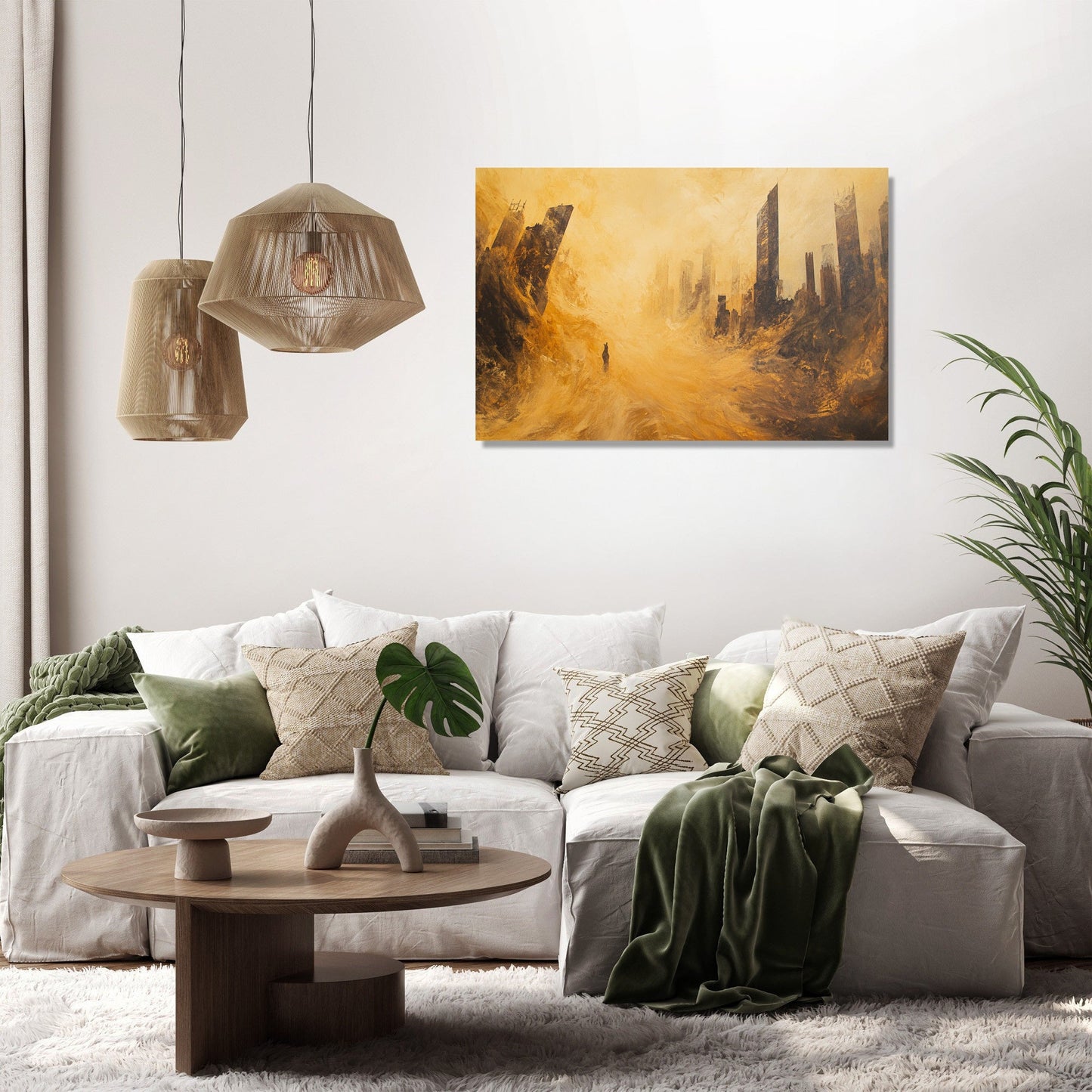 Sandstorm Silhouette Canvas