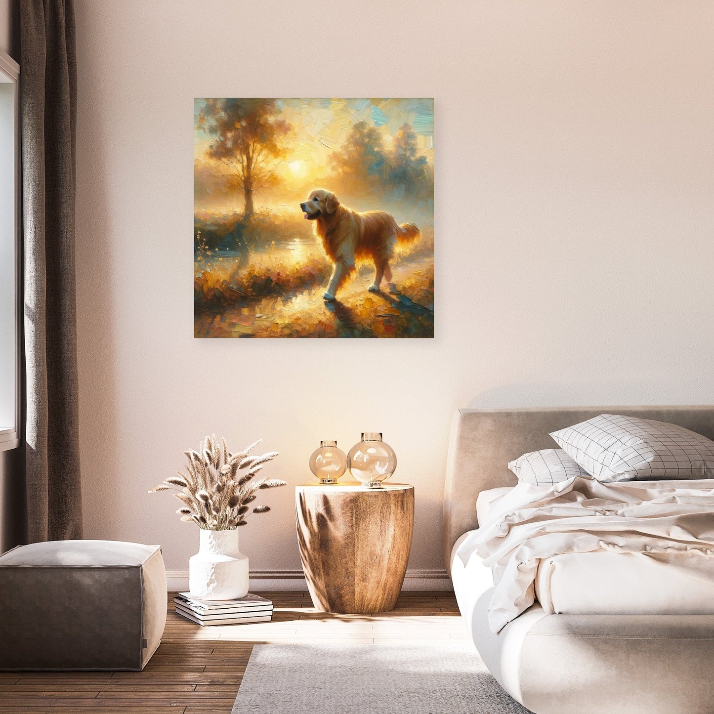 Golden Sunrise Stroll Canvas