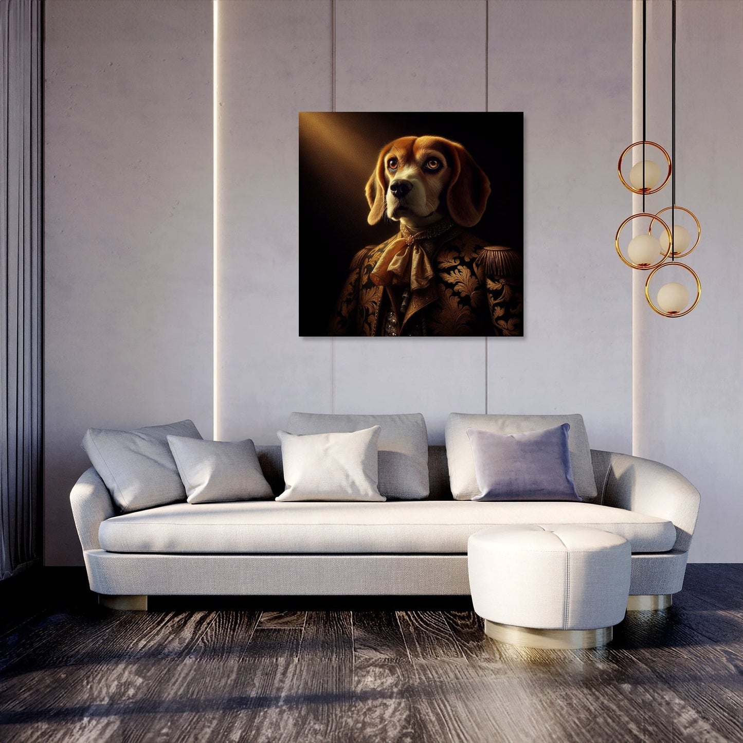 Regal Dawn Beagle Majesty Canvas