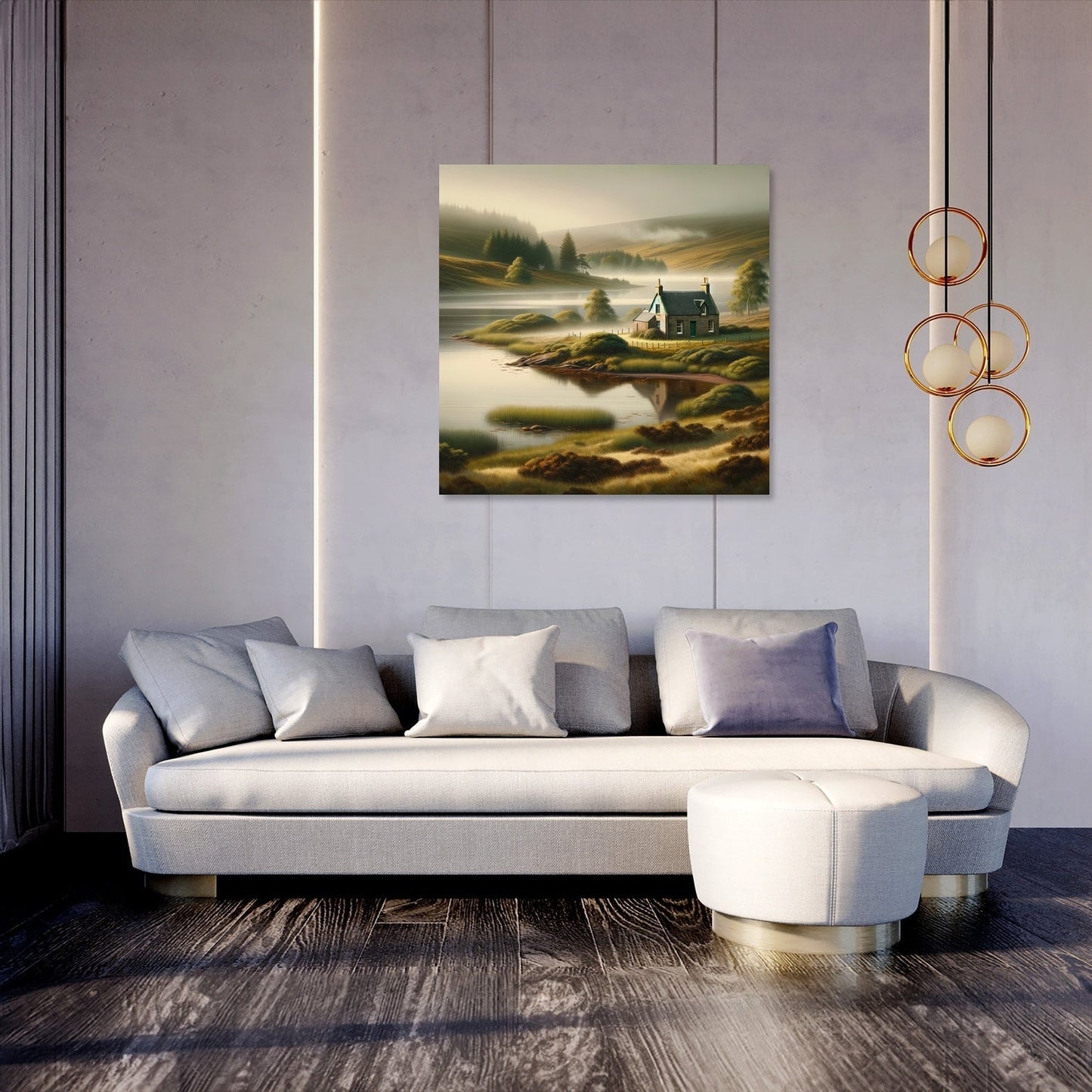 Dundee Cottage by the Loch Canvas
