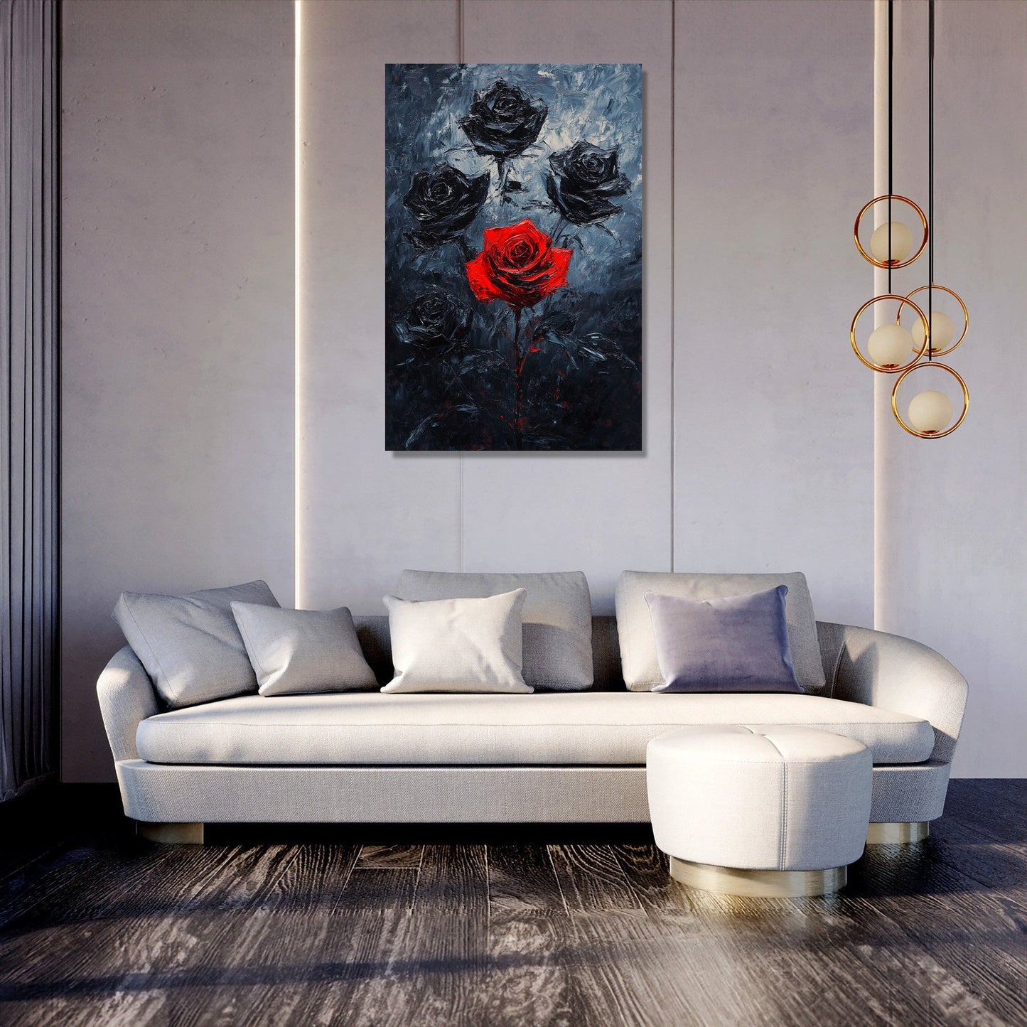 Contrasting Roses Canvas