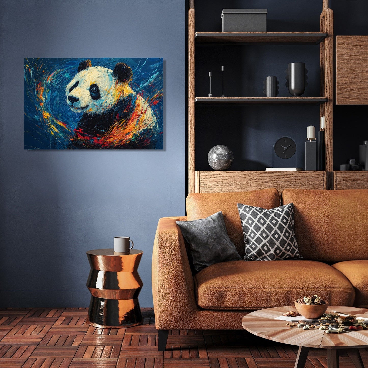 Vivid Panda Canvas